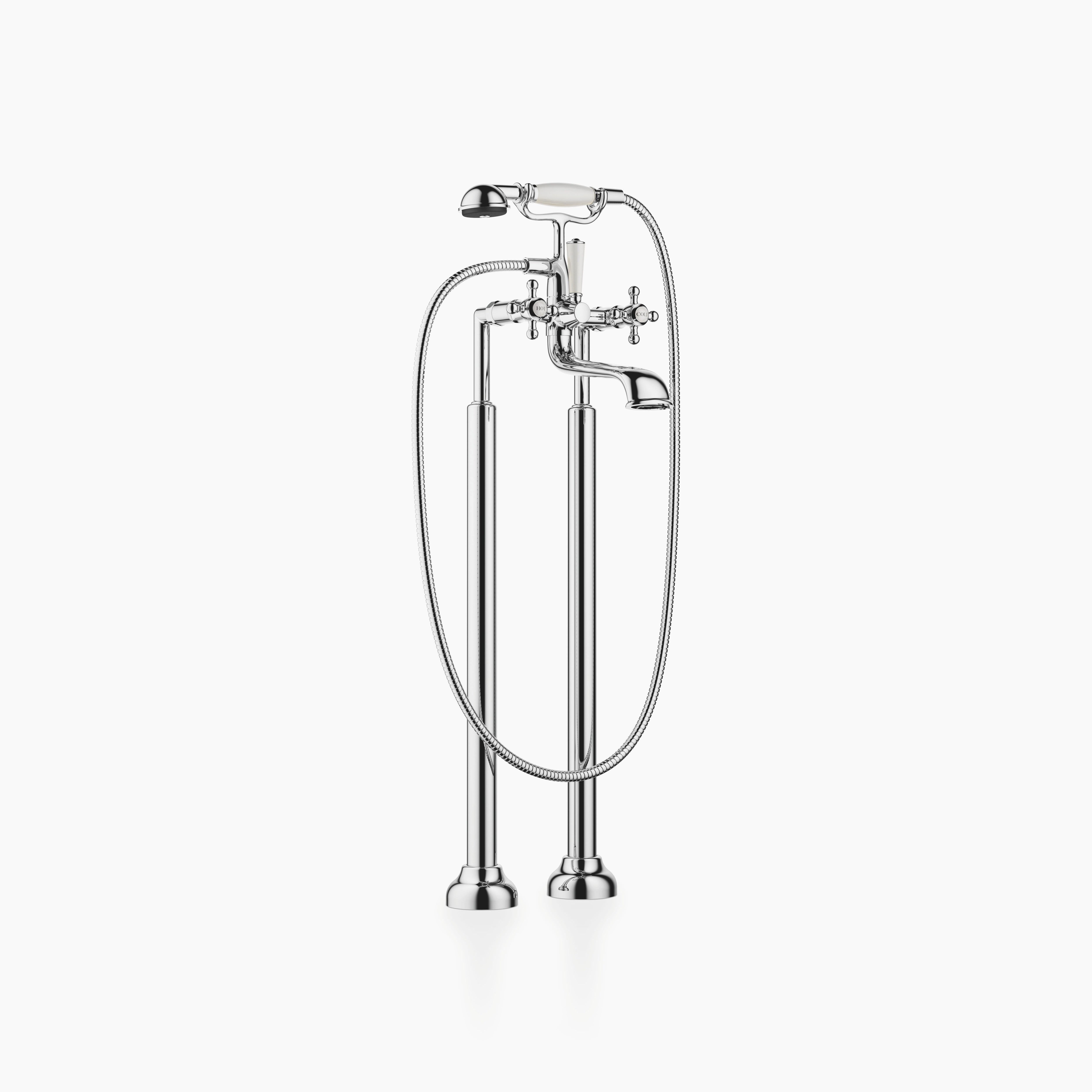 Madison Two Hole Bath Mixer For Free Standing Assembly With Hand Shower Set Chrome