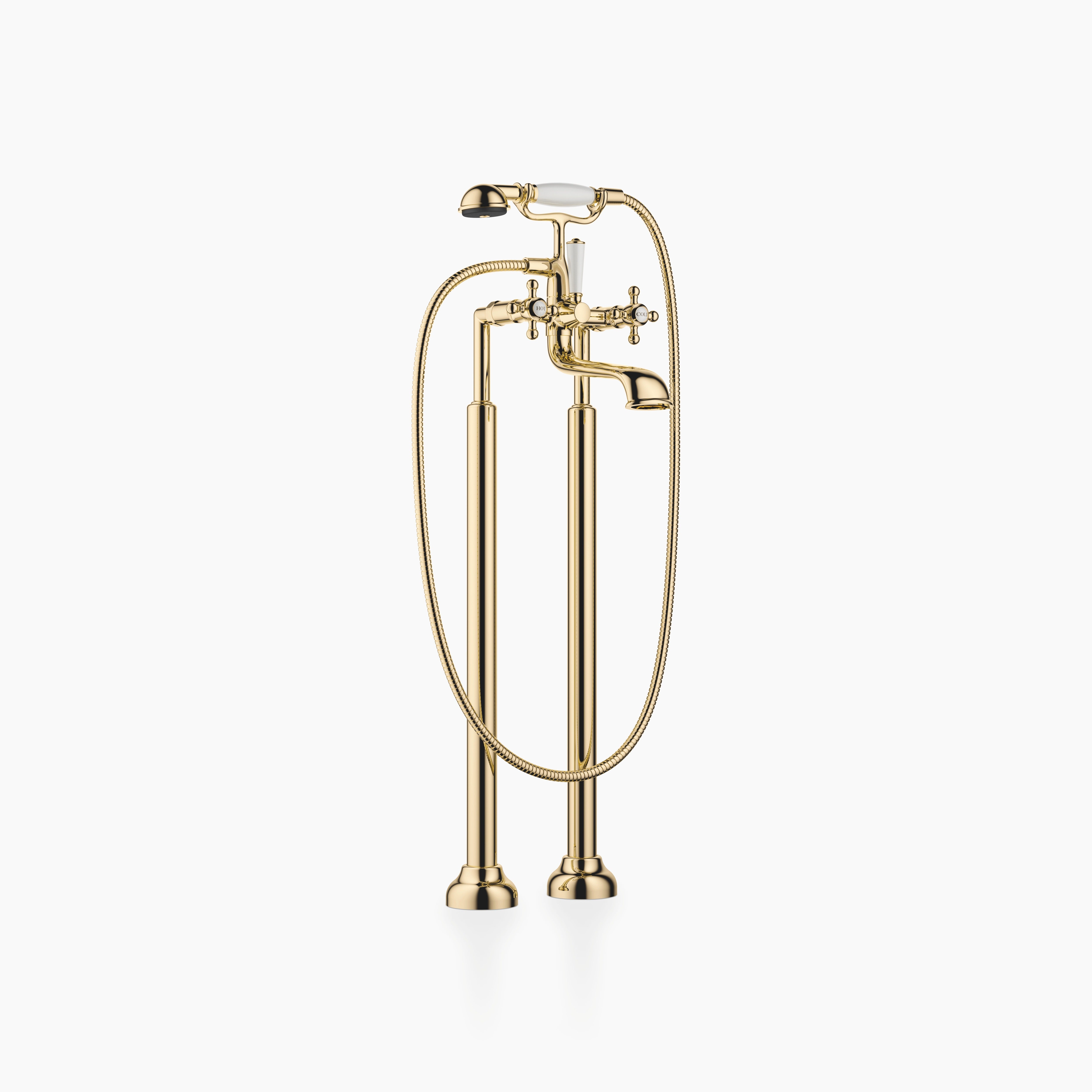 Madison Two Hole Bath Mixer For Free Standing Assembly With Hand Shower Set Chrome