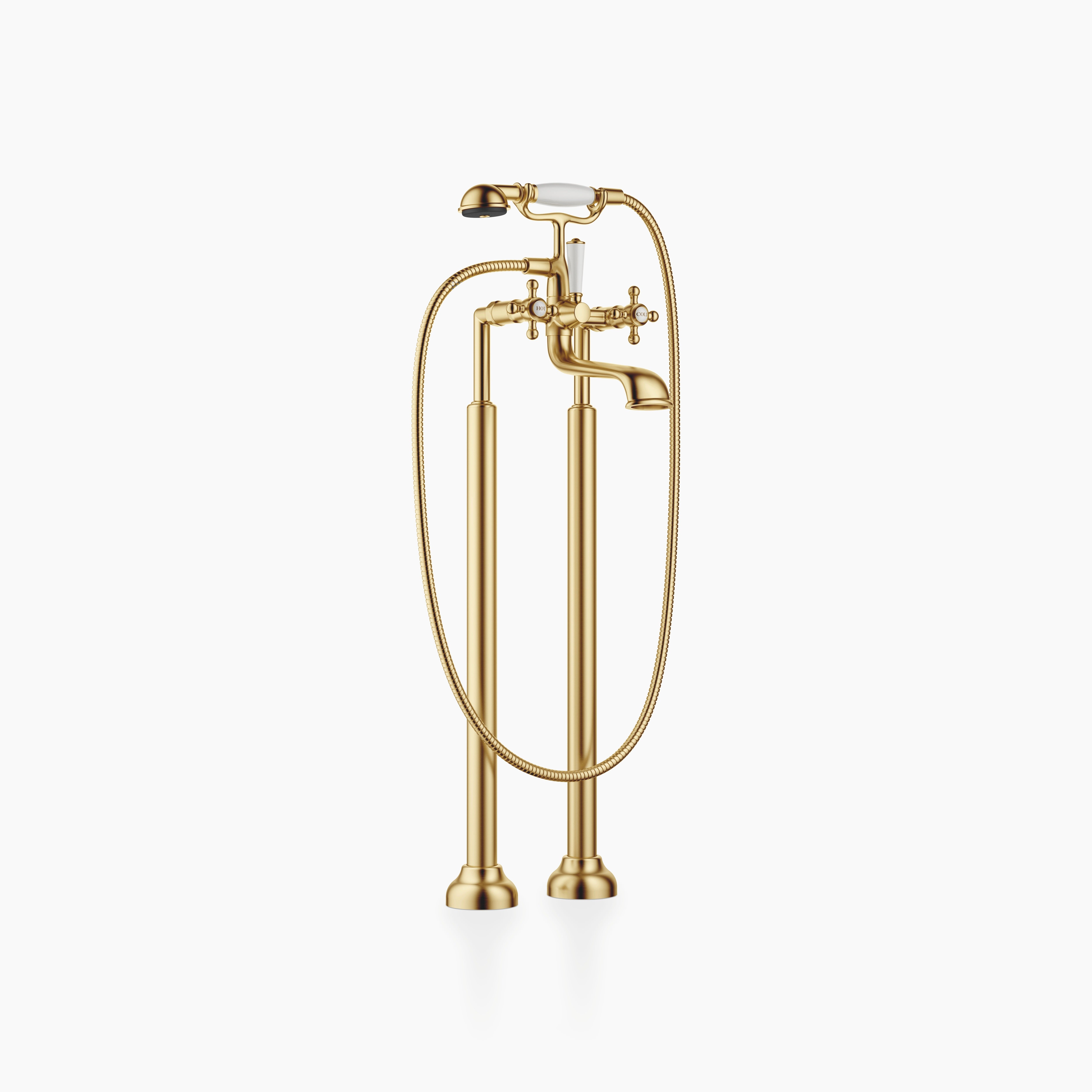 Madison Two Hole Bath Mixer For Free Standing Assembly With Hand Shower Set Chrome