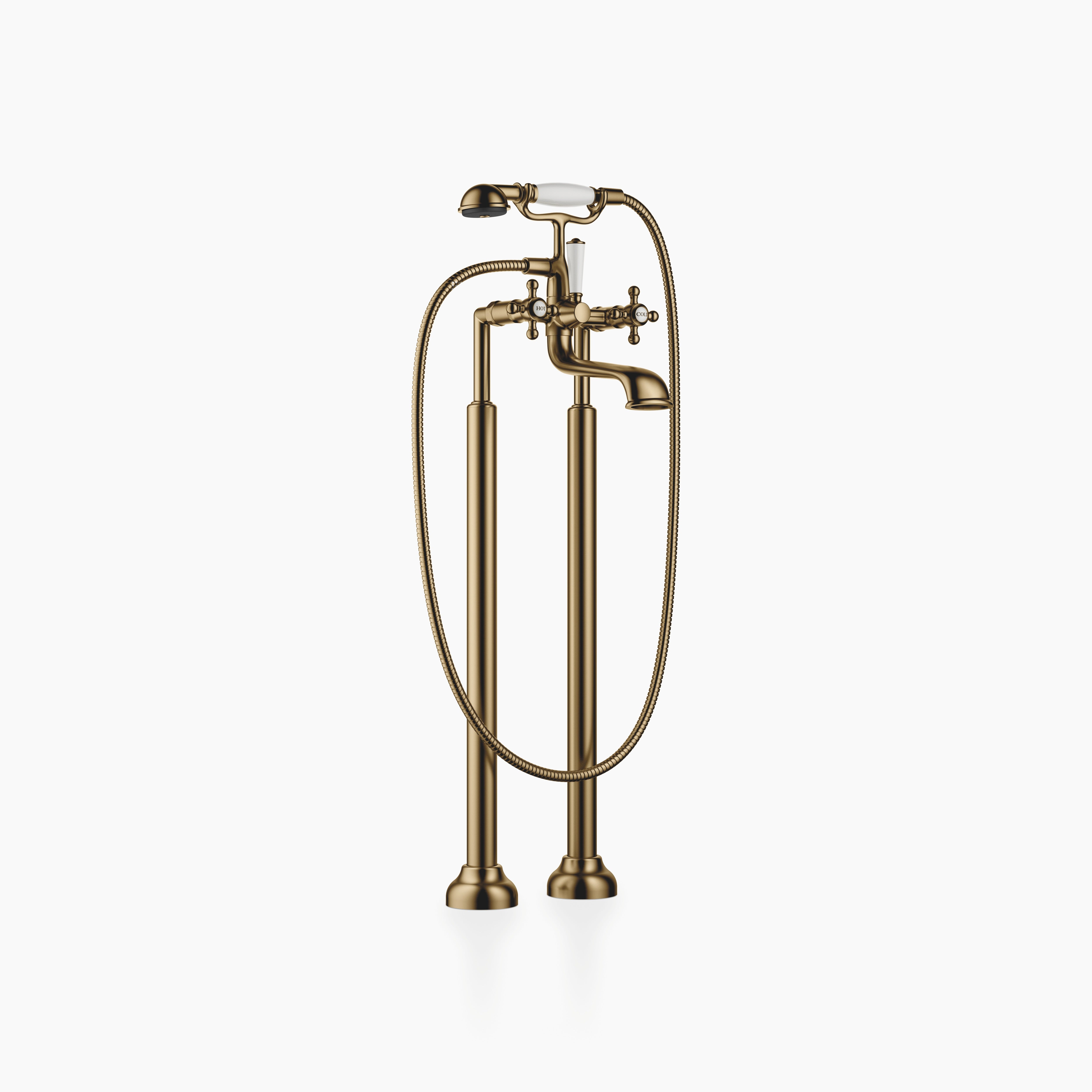 Madison Two Hole Bath Mixer For Free Standing Assembly With Hand Shower Set Chrome