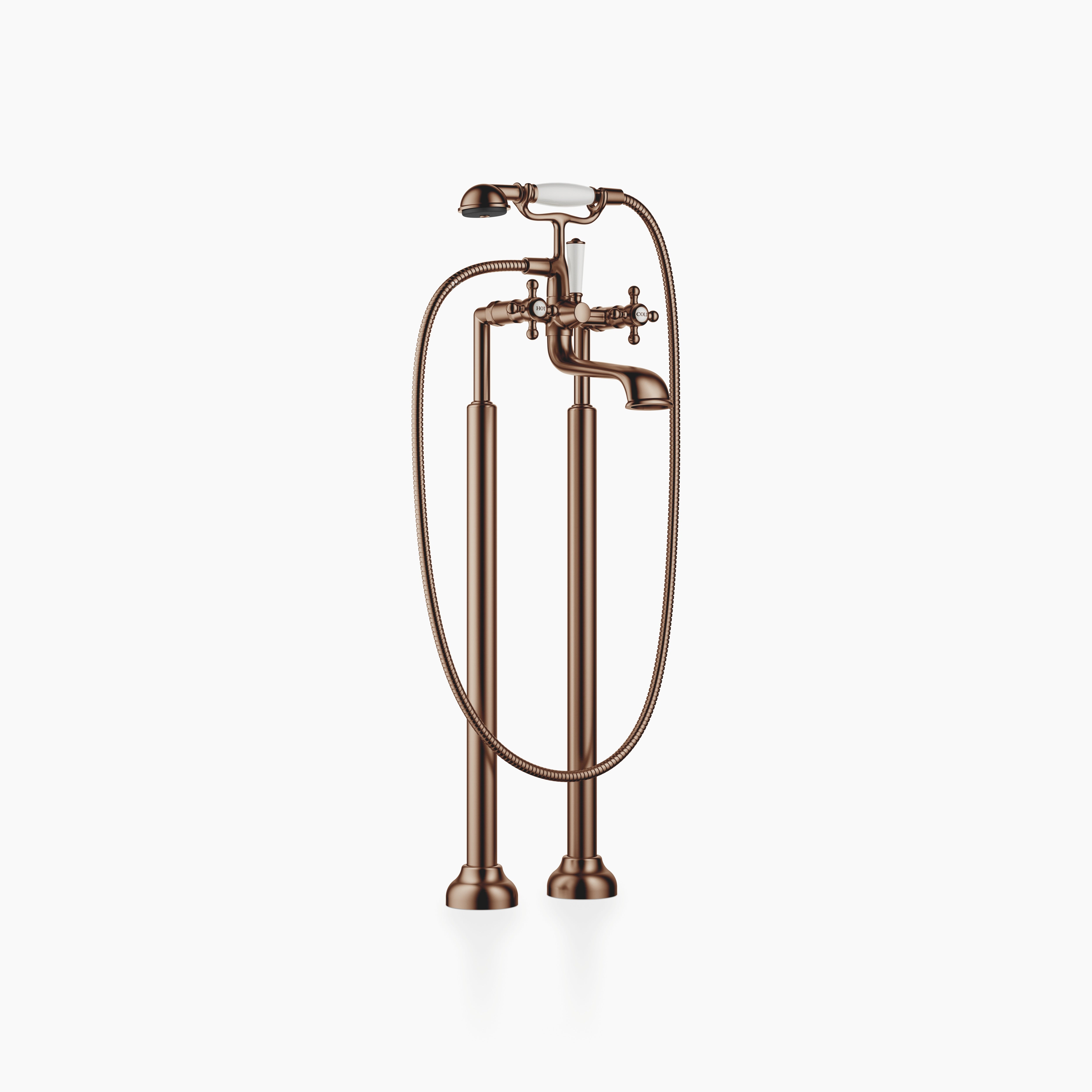 Madison Two Hole Bath Mixer For Free Standing Assembly With Hand Shower Set Chrome
