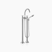 Vaia Two Hole Bath Mixer For Free Standing Assembly With Hand Shower Set Chrome