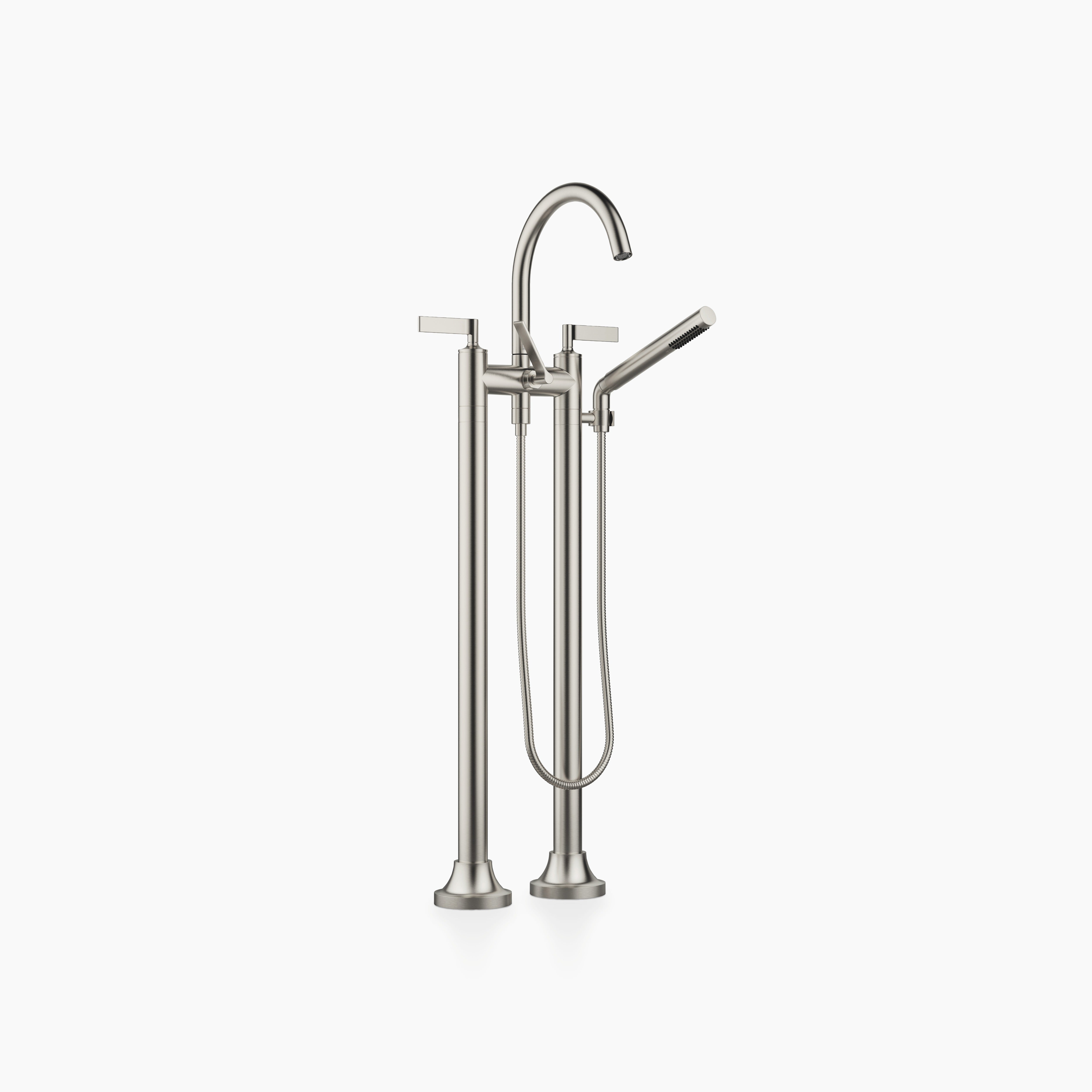Vaia Two Hole Bath Mixer For Free Standing Assembly With Hand Shower Set Chrome II