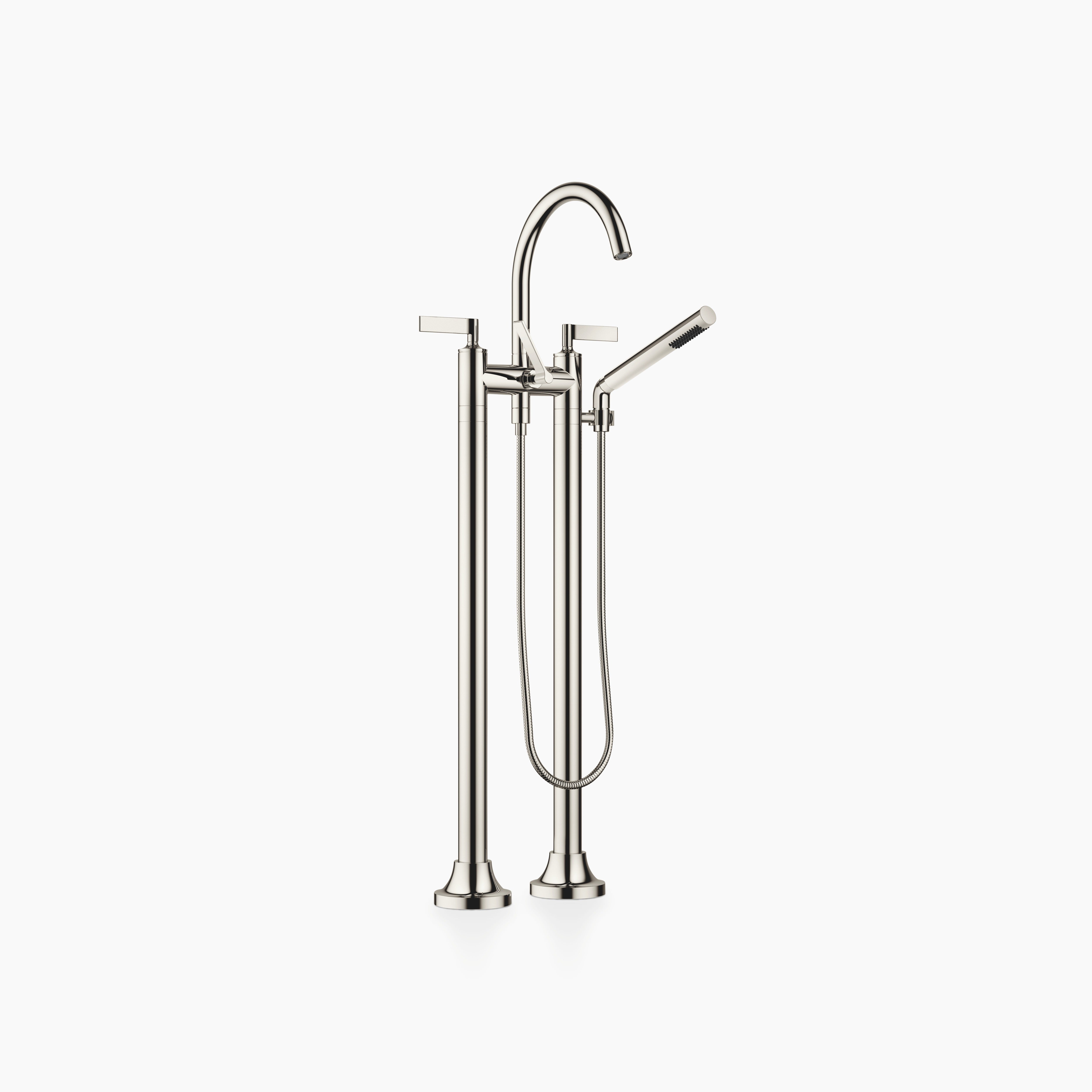 Vaia Two Hole Bath Mixer For Free Standing Assembly With Hand Shower Set Chrome II
