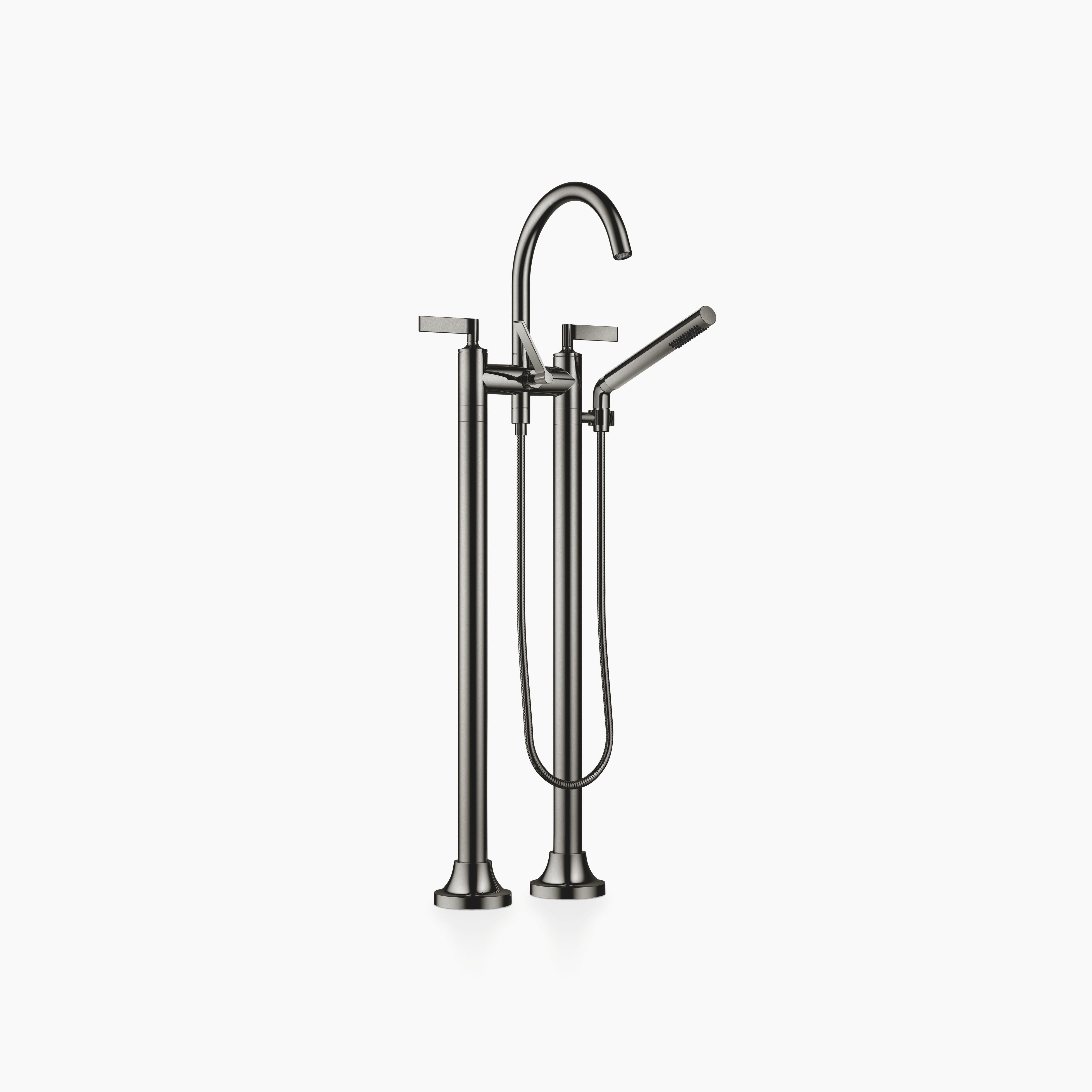 Vaia Two Hole Bath Mixer For Free Standing Assembly With Hand Shower Set Chrome II