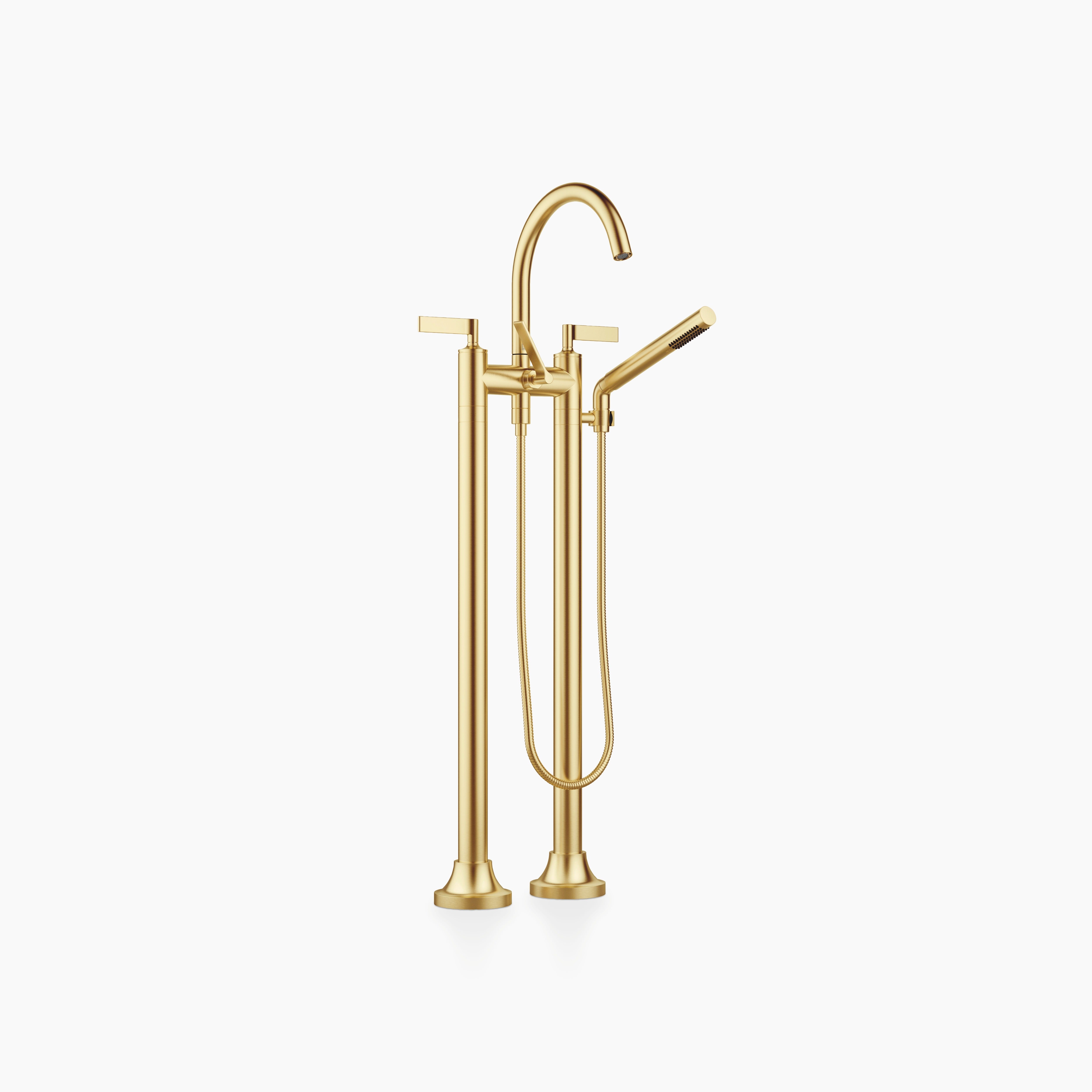 Vaia Two Hole Bath Mixer For Free Standing Assembly With Hand Shower Set Chrome II
