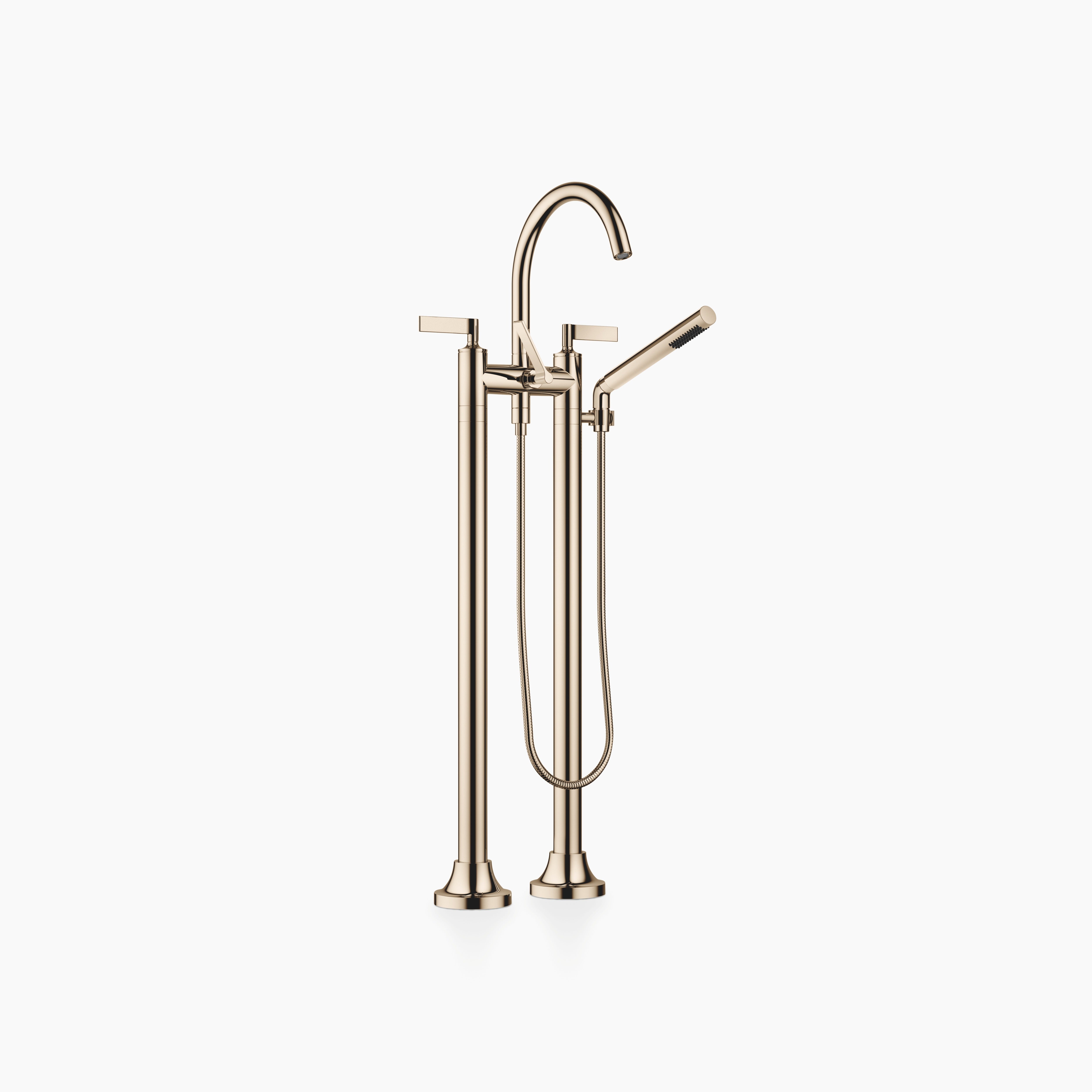 Vaia Two Hole Bath Mixer For Free Standing Assembly With Hand Shower Set Chrome II