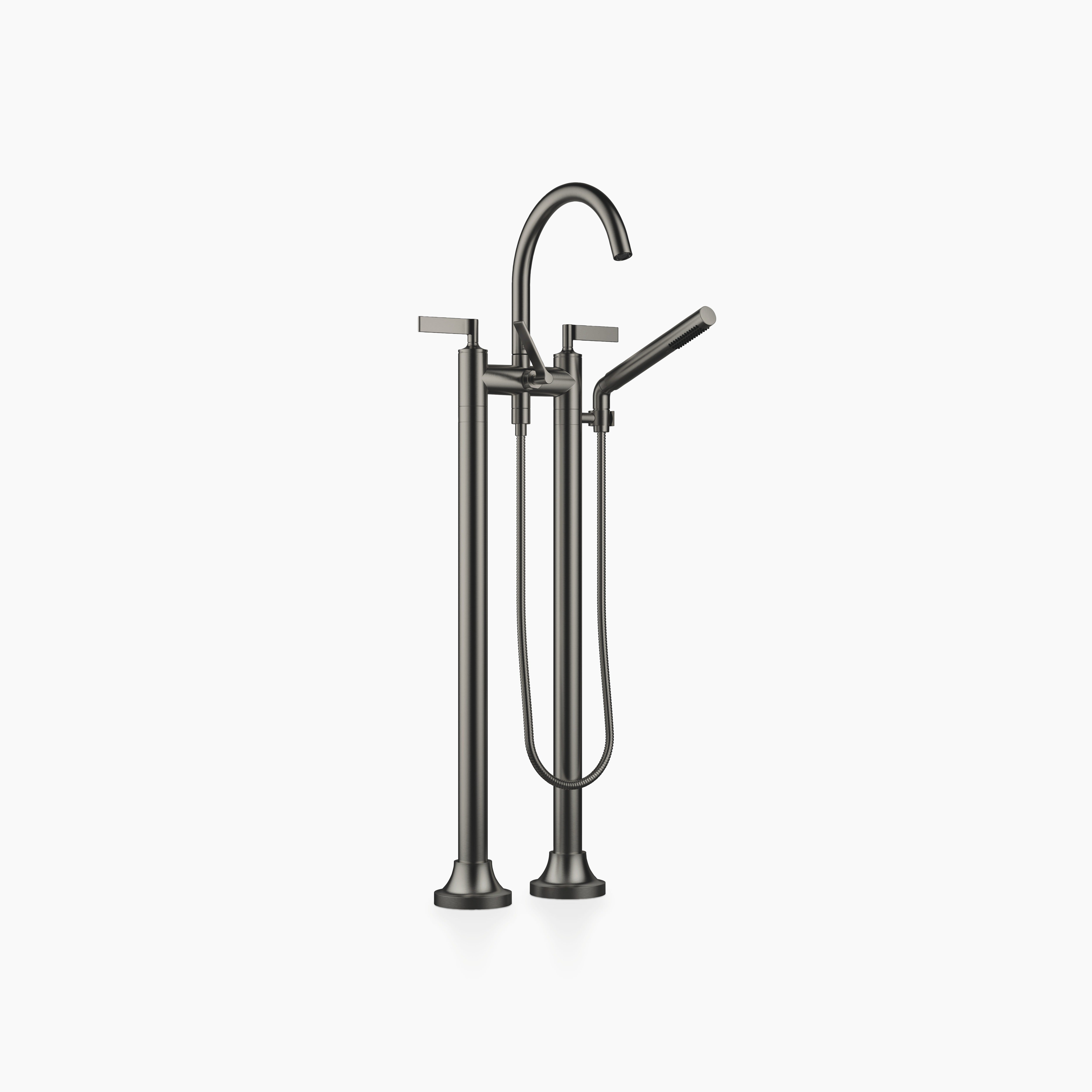Vaia Two Hole Bath Mixer For Free Standing Assembly With Hand Shower Set Chrome II