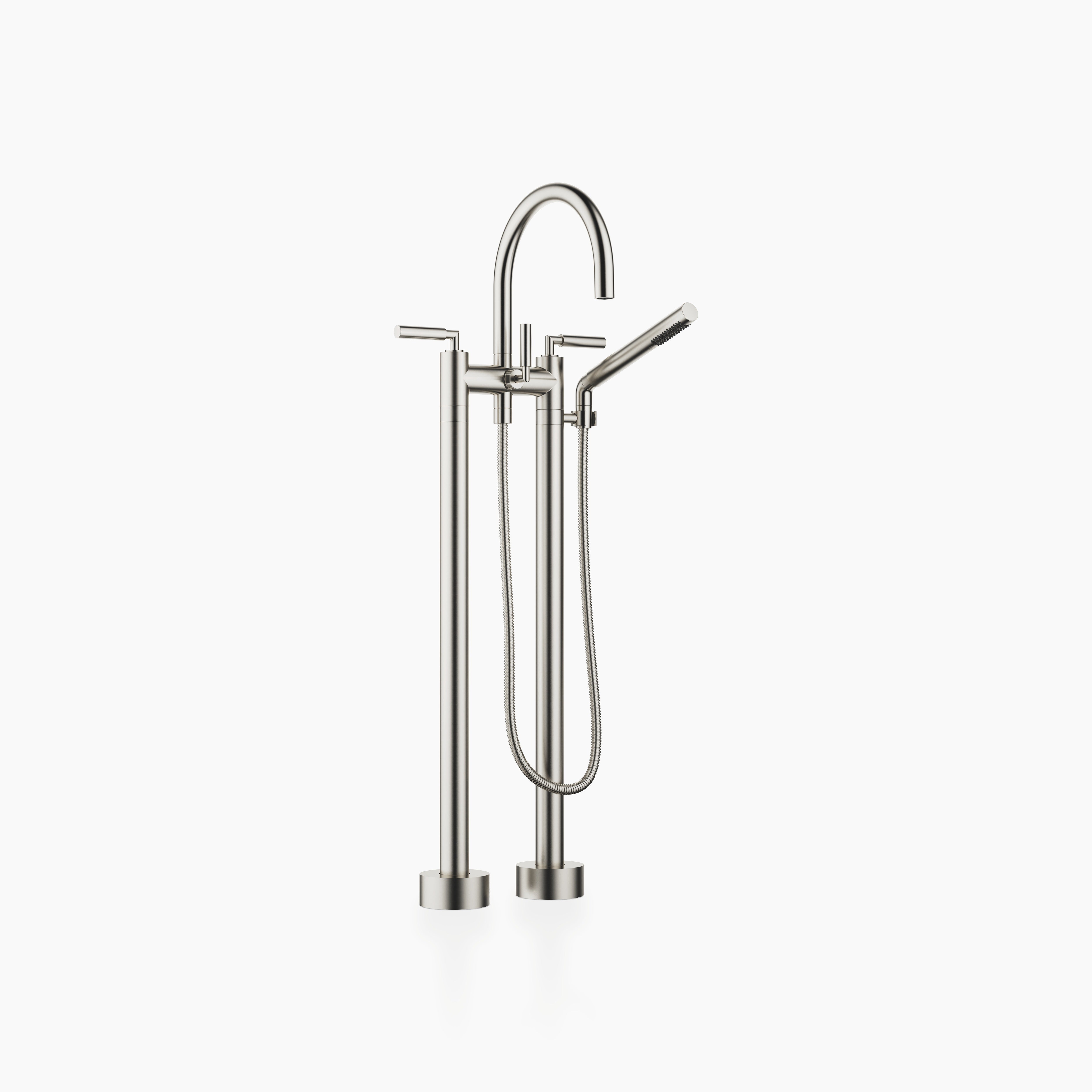 Tara Two Hole Bath Mixer For Free Standing Assembly With Hand Shower Set Chrome