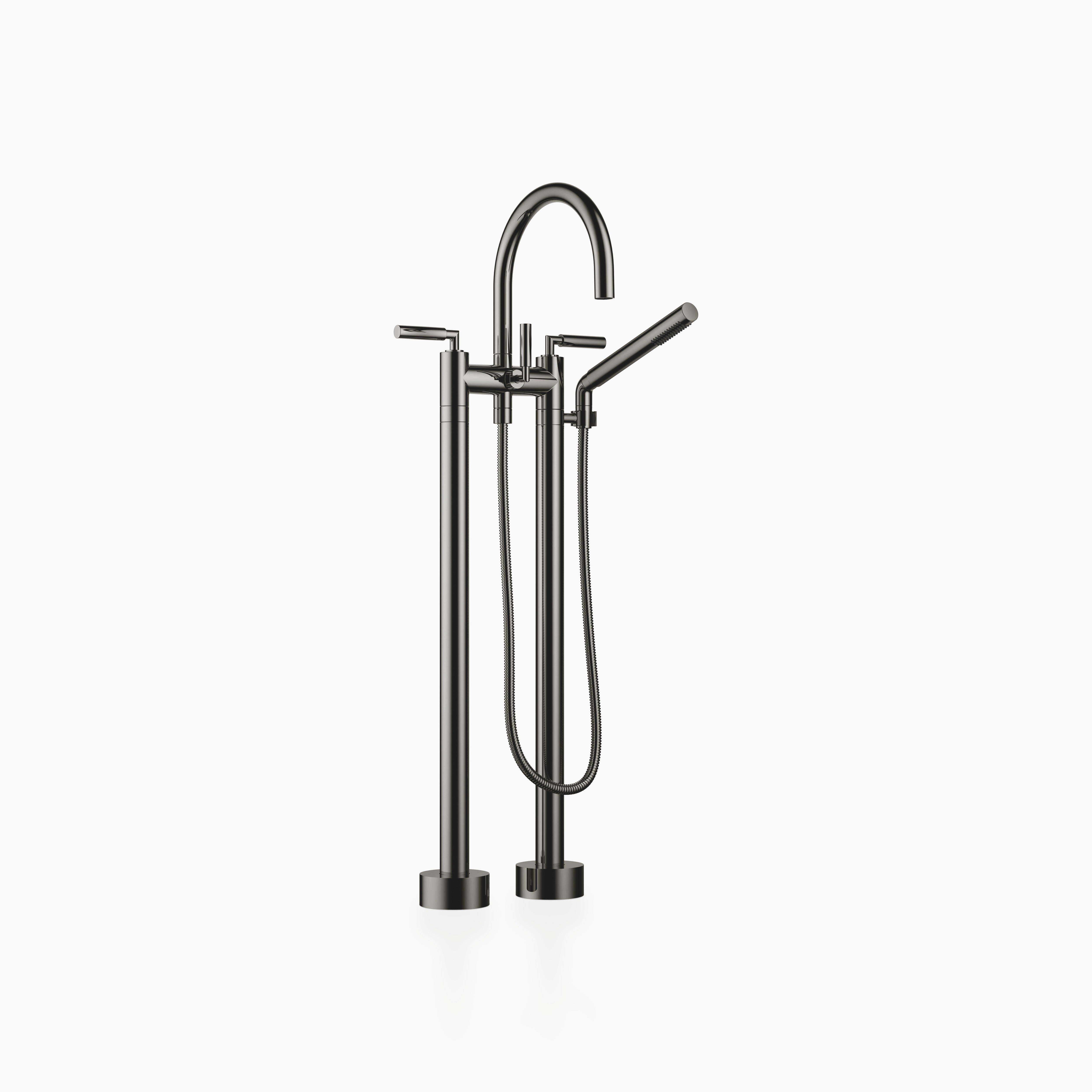 Tara Two Hole Bath Mixer For Free Standing Assembly With Hand Shower Set Chrome