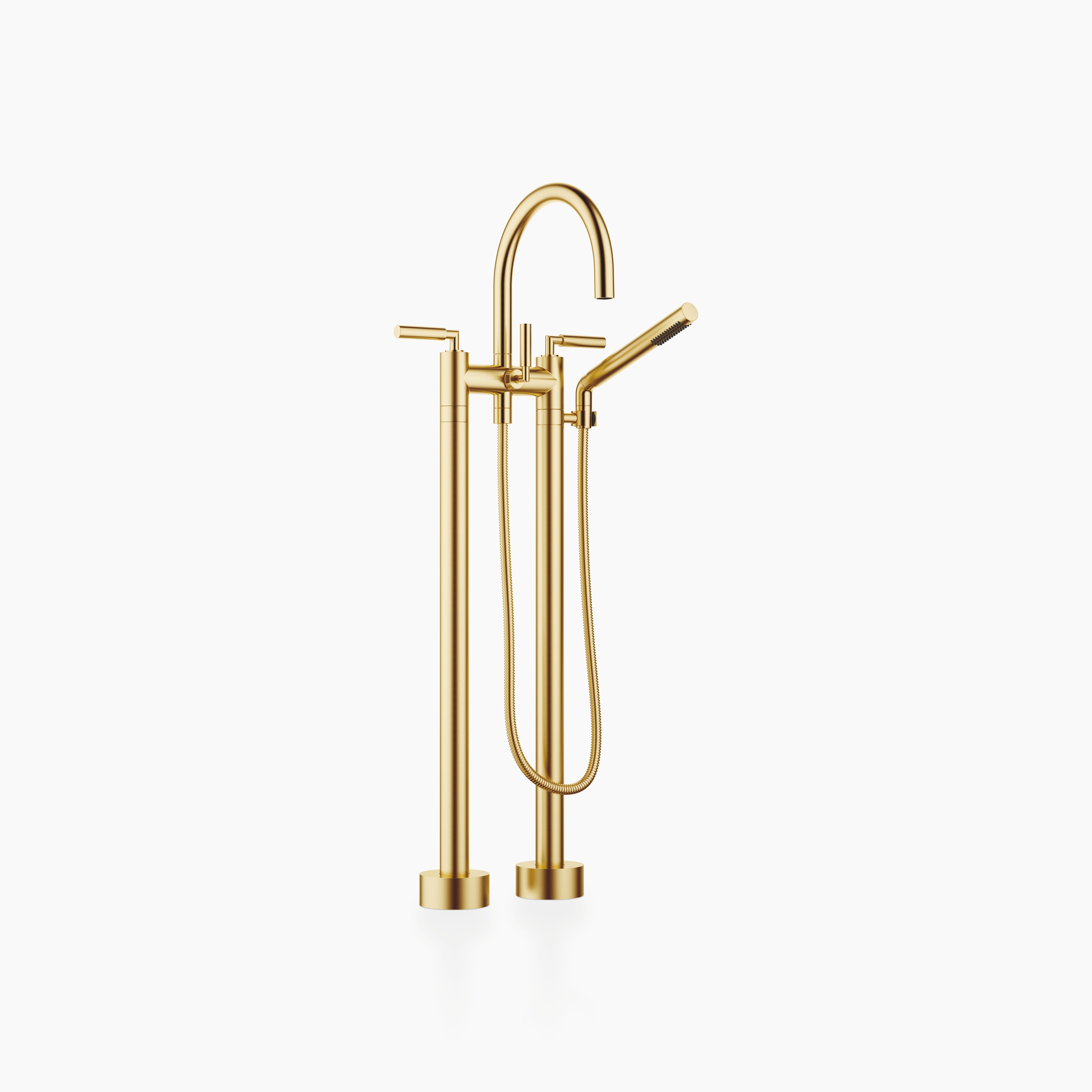 Tara Two Hole Bath Mixer For Free Standing Assembly With Hand Shower Set Chrome