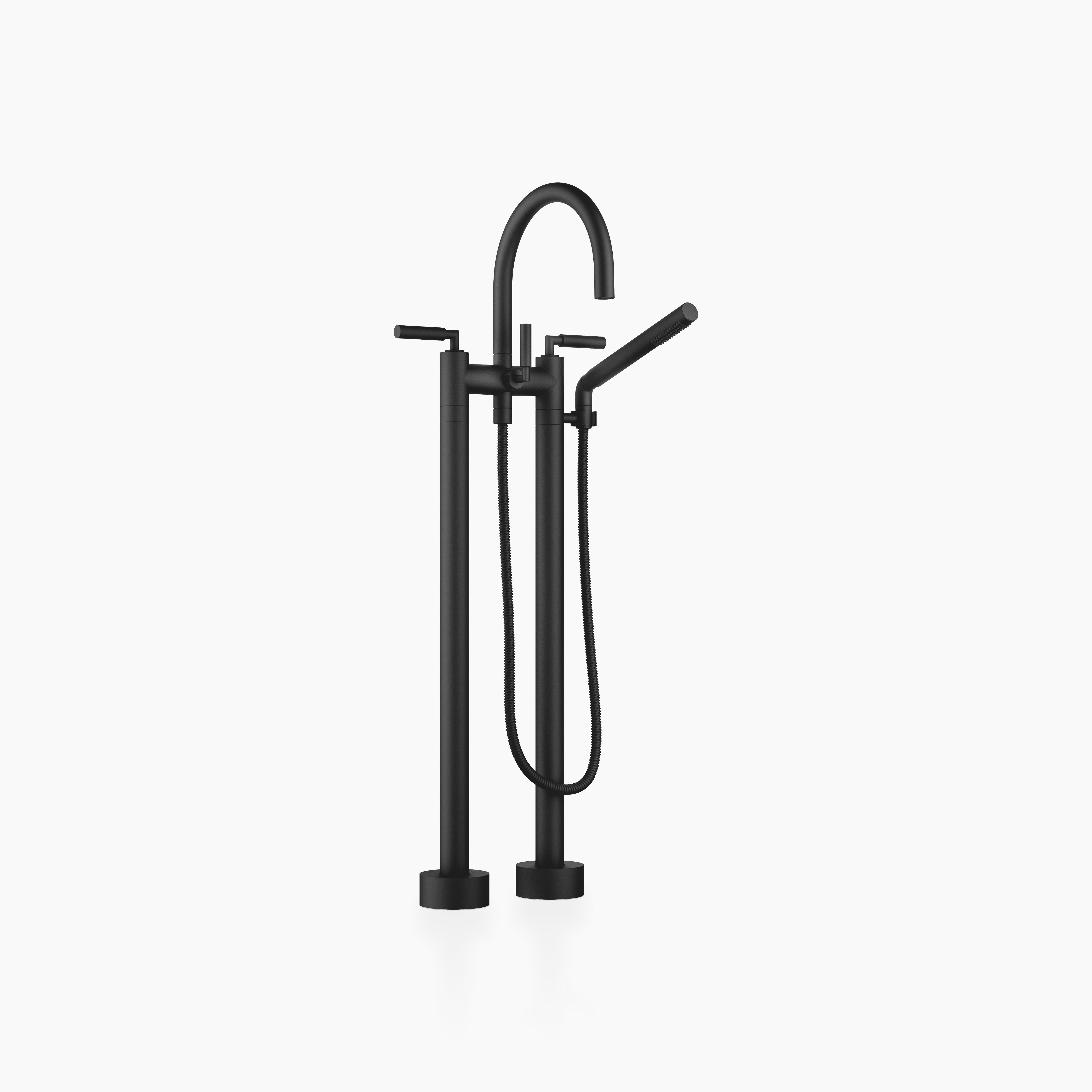 Tara Two Hole Bath Mixer For Free Standing Assembly With Hand Shower Set Chrome