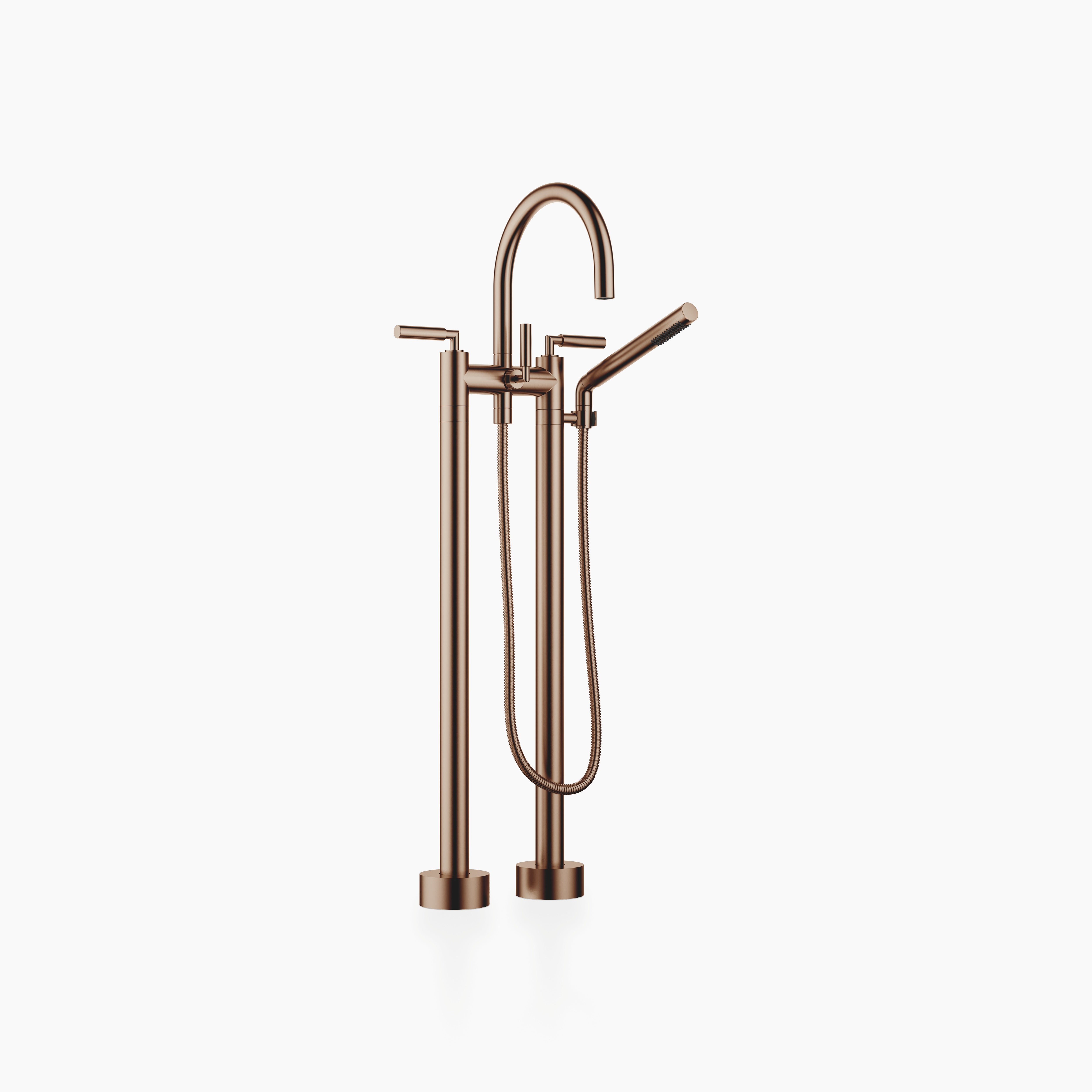Tara Two Hole Bath Mixer For Free Standing Assembly With Hand Shower Set Chrome