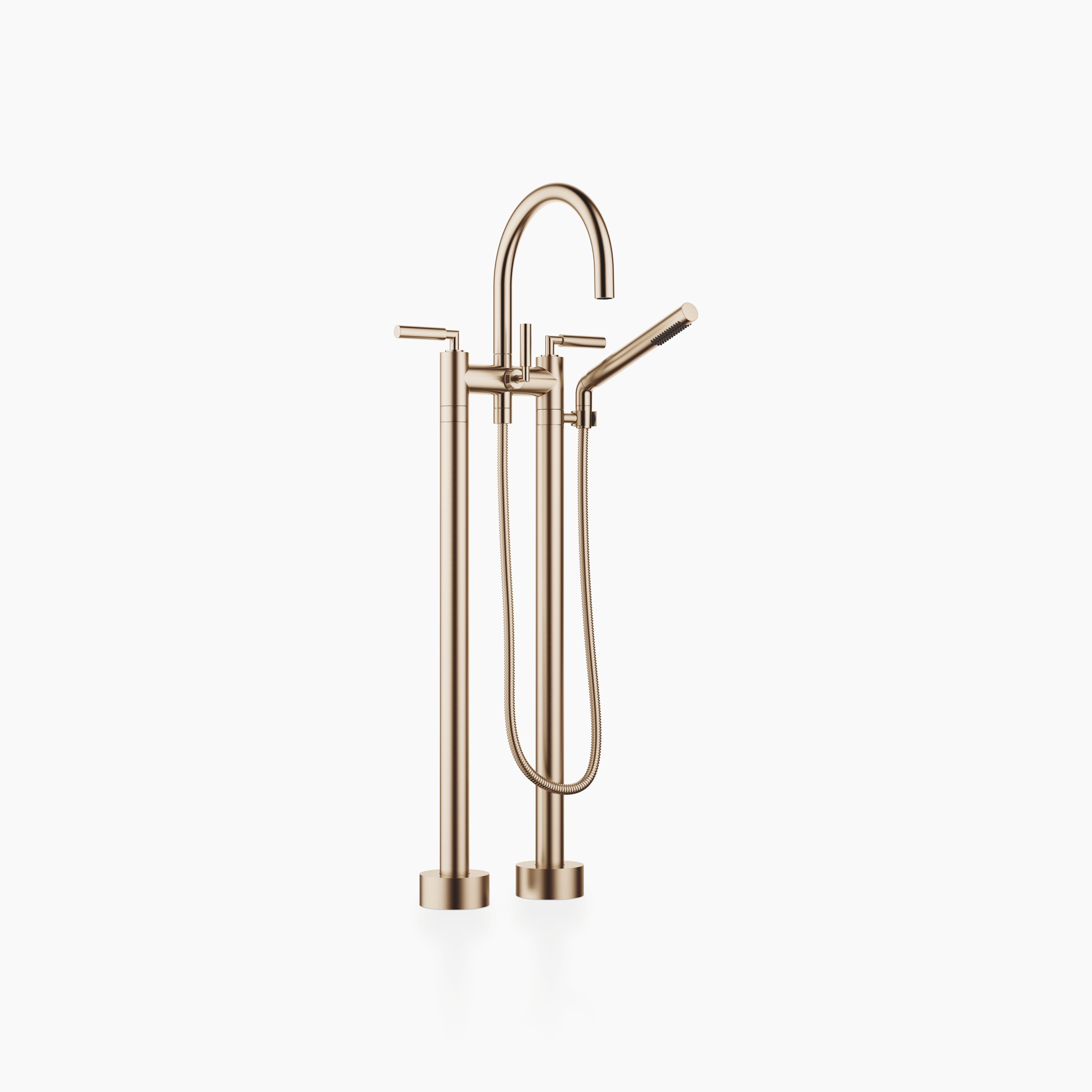 Tara Two Hole Bath Mixer For Free Standing Assembly With Hand Shower Set Chrome