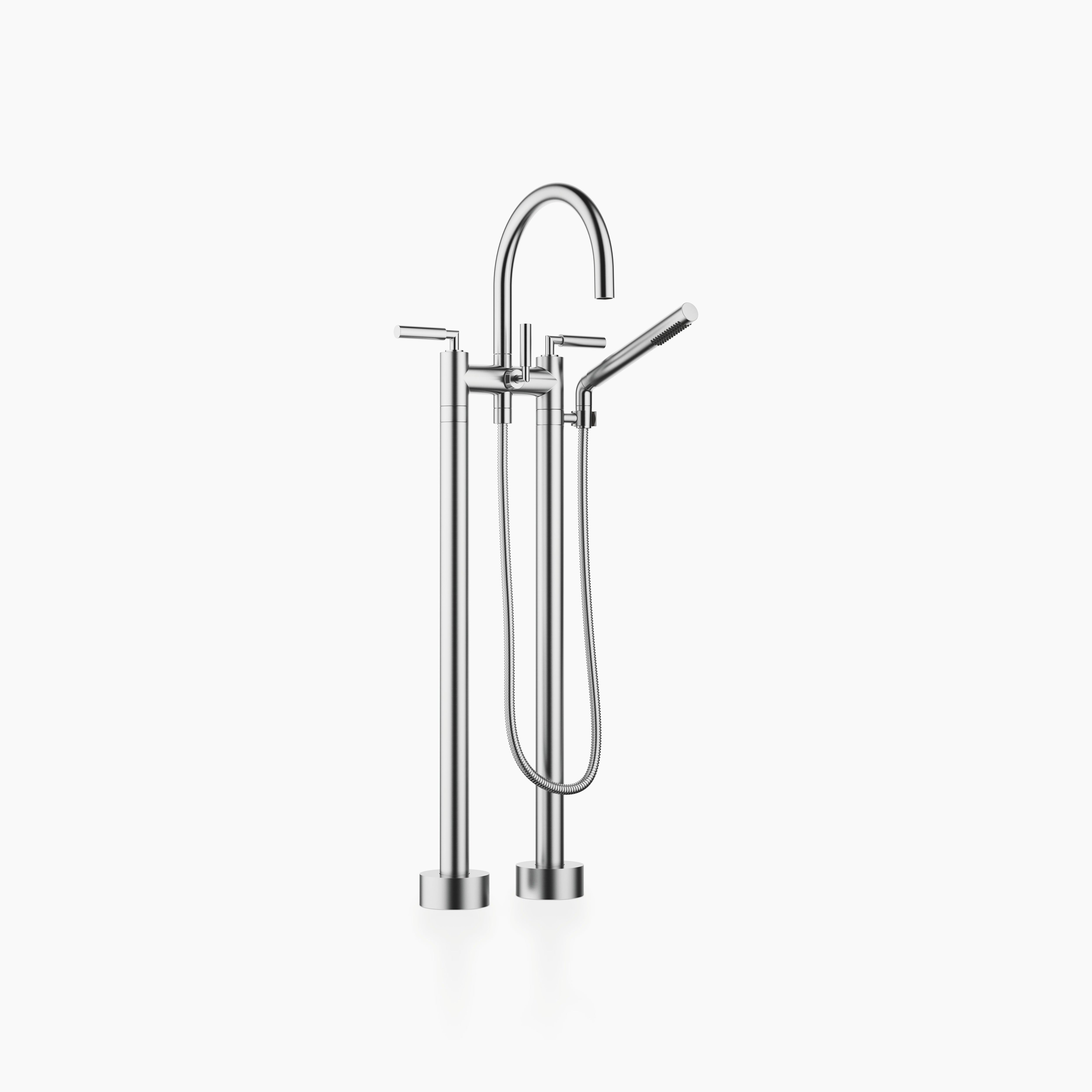 Tara Two Hole Bath Mixer For Free Standing Assembly With Hand Shower Set Chrome