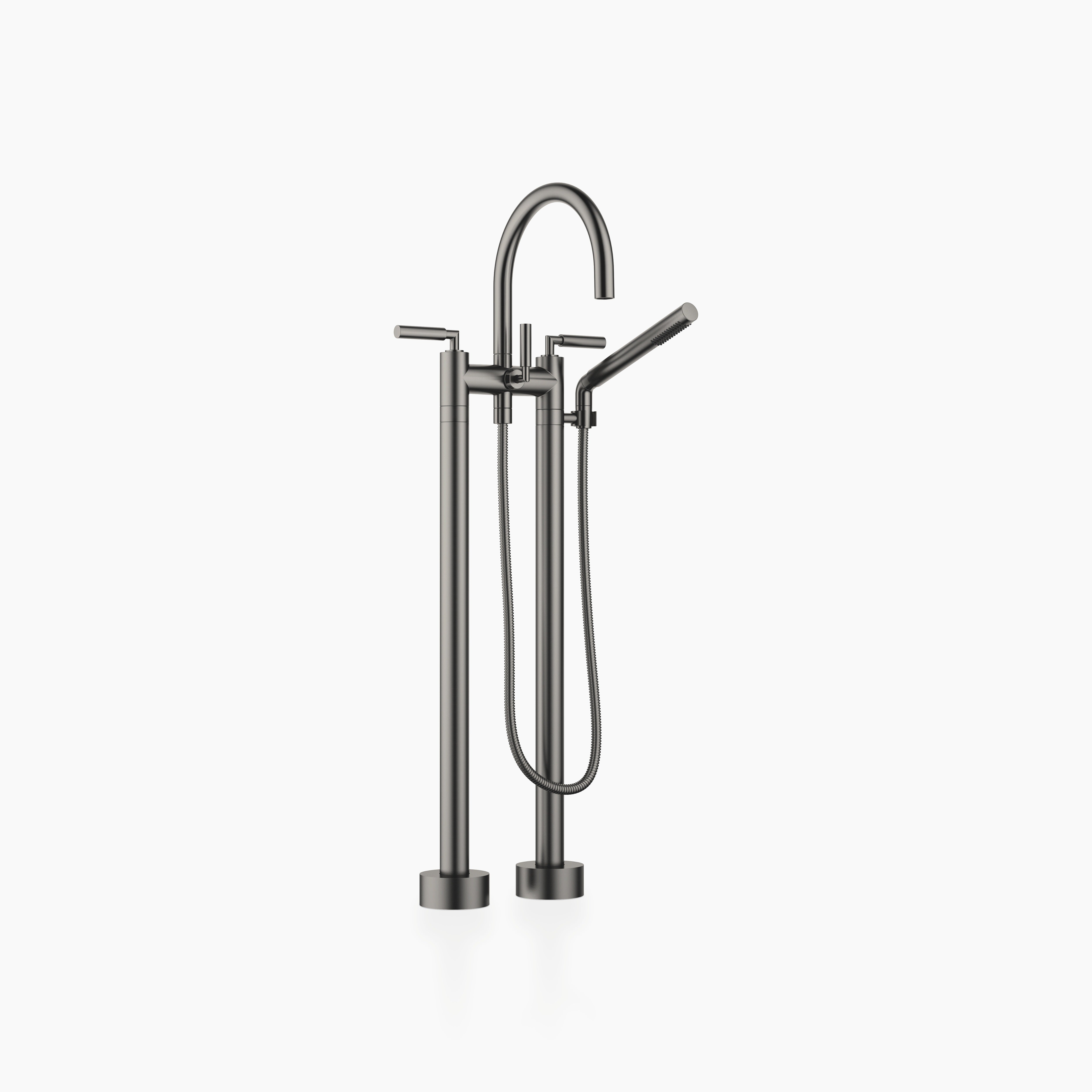 Tara Two Hole Bath Mixer For Free Standing Assembly With Hand Shower Set Chrome