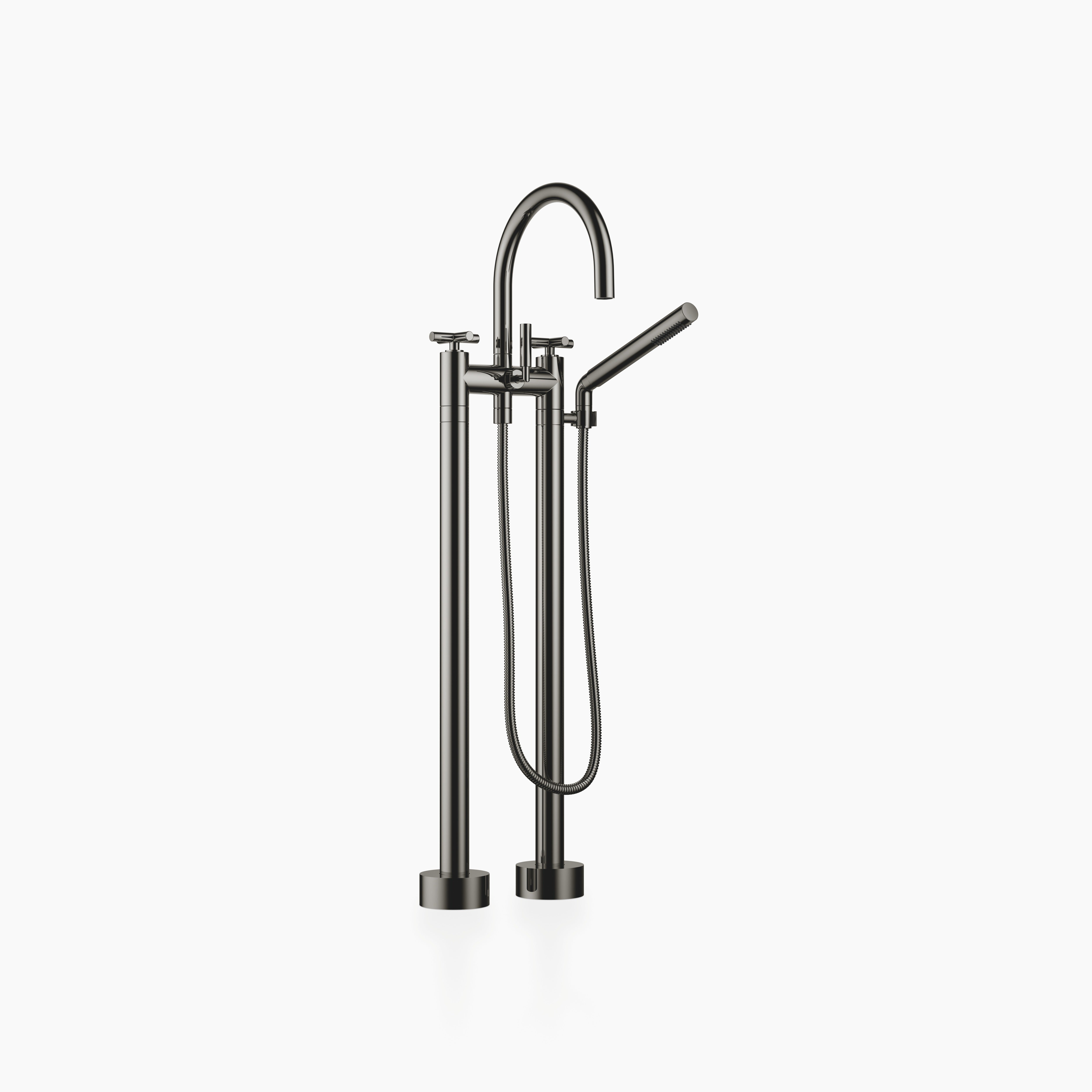 Tara Two Hole Bath Mixer For Free Standing Assembly With Hand Shower Set Chrome II