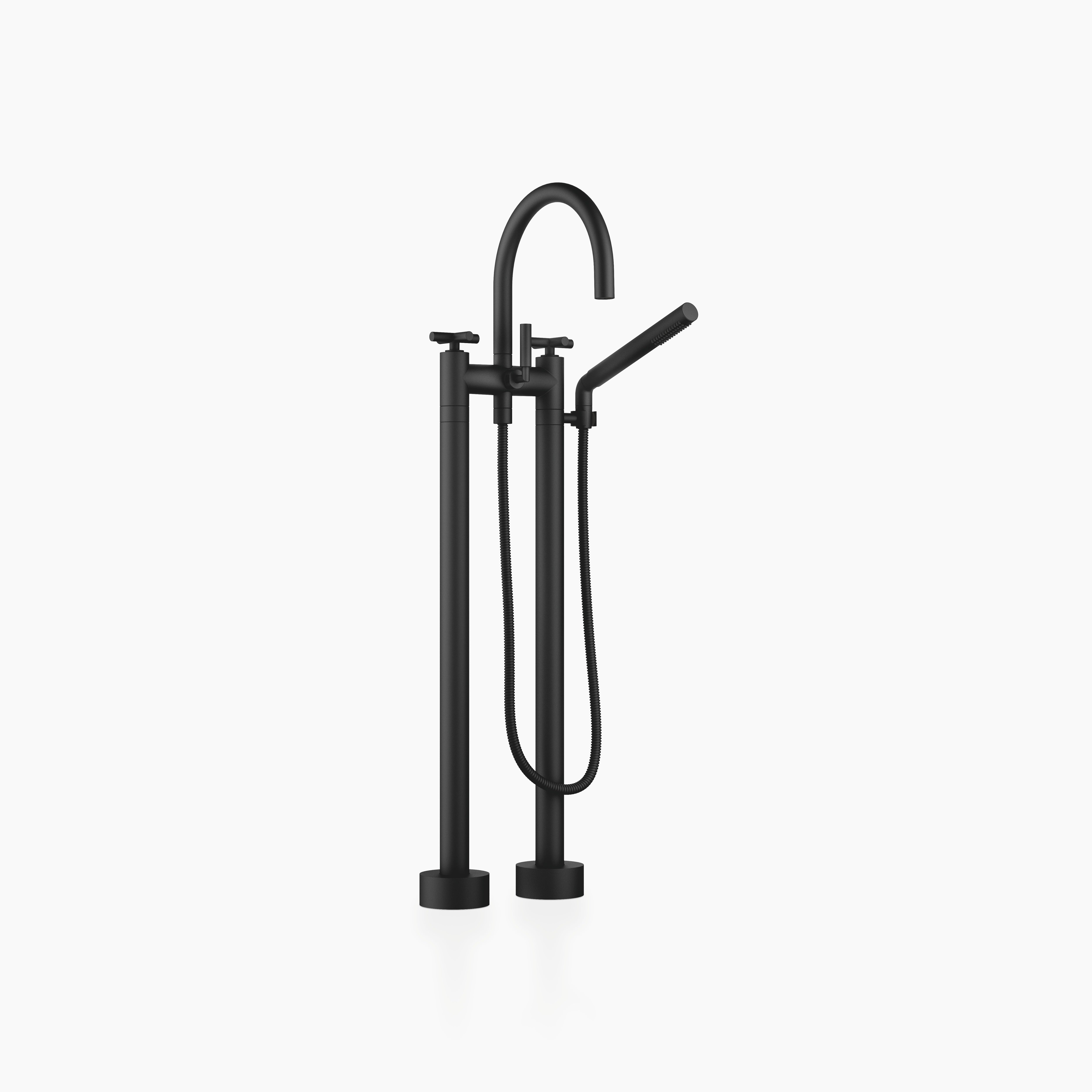 Tara Two Hole Bath Mixer For Free Standing Assembly With Hand Shower Set Chrome II
