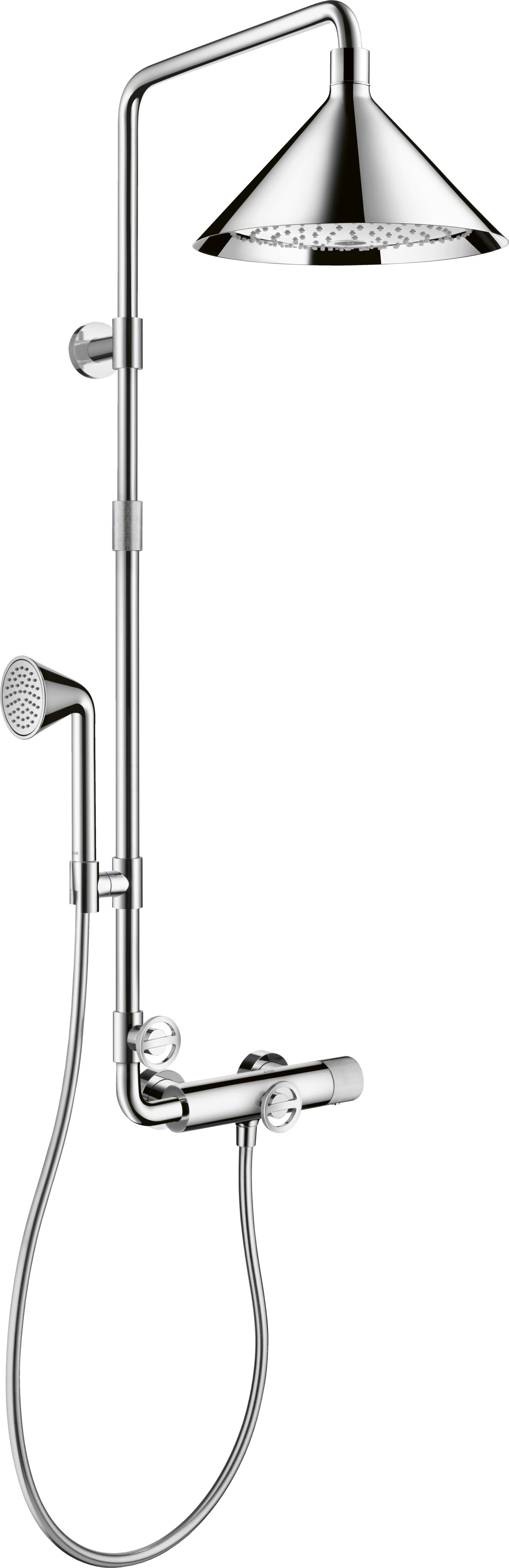 AXOR Showers/Front Showerpipe with thermostatic mixer and 2jet overhead shower 240