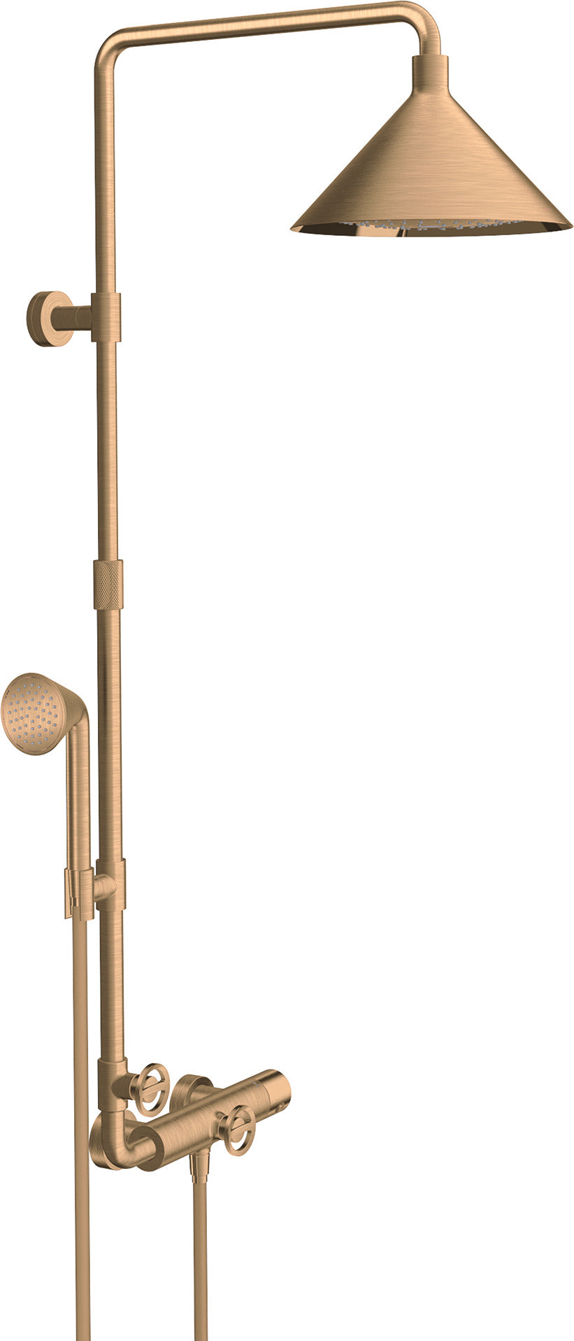 AXOR Showers/Front Showerpipe with thermostatic mixer and 2jet overhead shower 240
