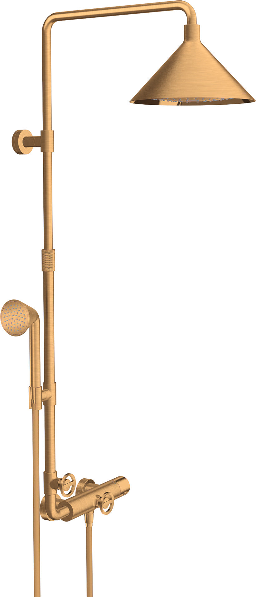 AXOR Showers/Front Showerpipe with thermostatic mixer and 2jet overhead shower 240