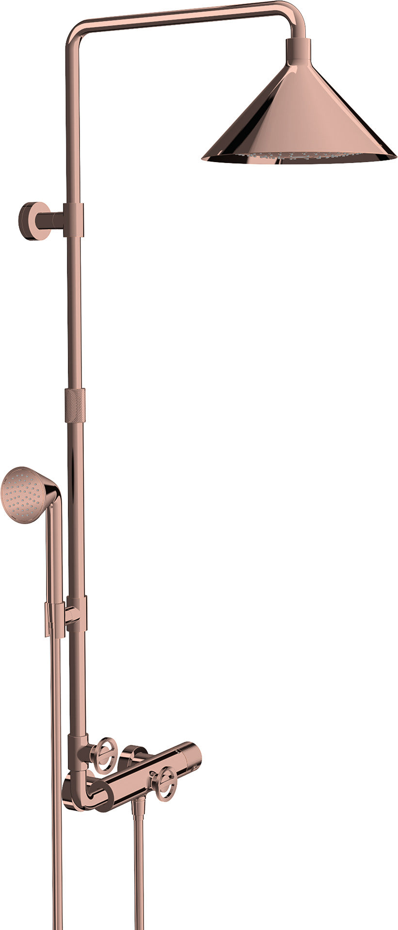 AXOR Showers/Front Showerpipe with thermostatic mixer and 2jet overhead shower 240