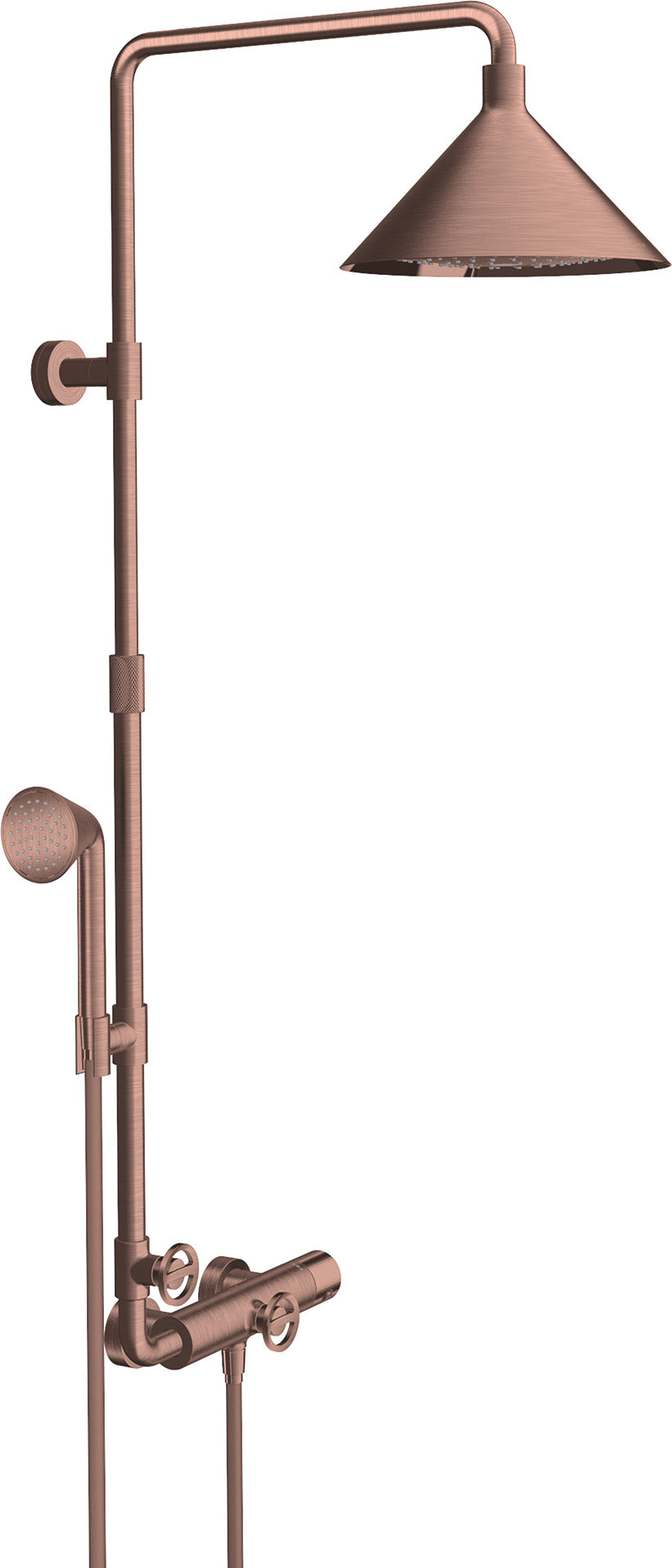 AXOR Showers/Front Showerpipe with thermostatic mixer and 2jet overhead shower 240
