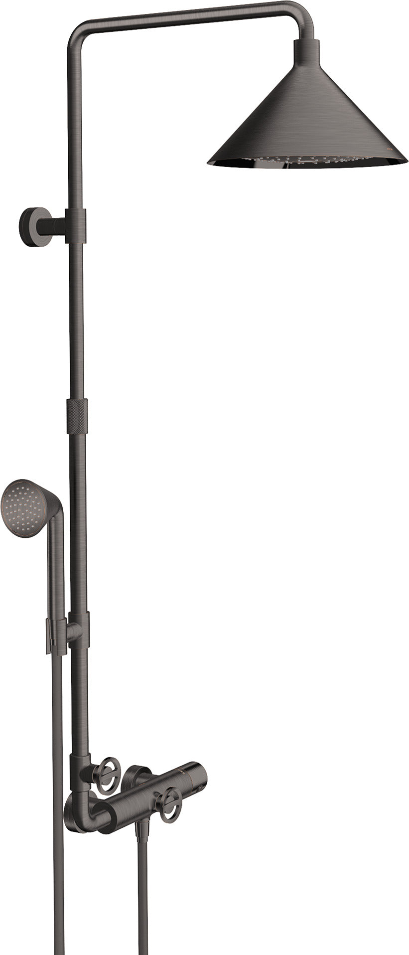 AXOR Showers/Front Showerpipe with thermostatic mixer and 2jet overhead shower 240