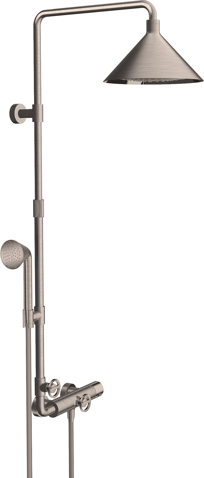 AXOR Showers/Front Showerpipe with thermostatic mixer and 2jet overhead shower 240