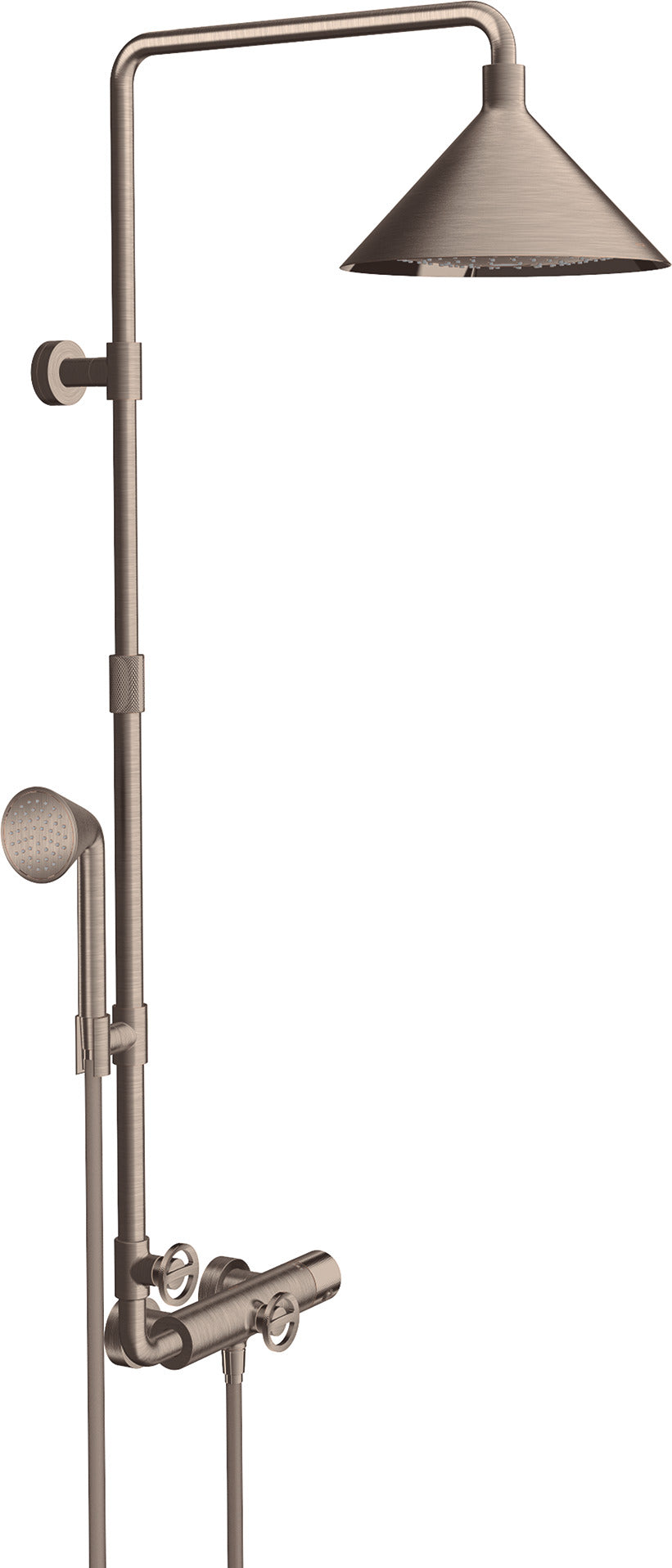 AXOR Showers/Front Showerpipe with thermostatic mixer and 2jet overhead shower 240