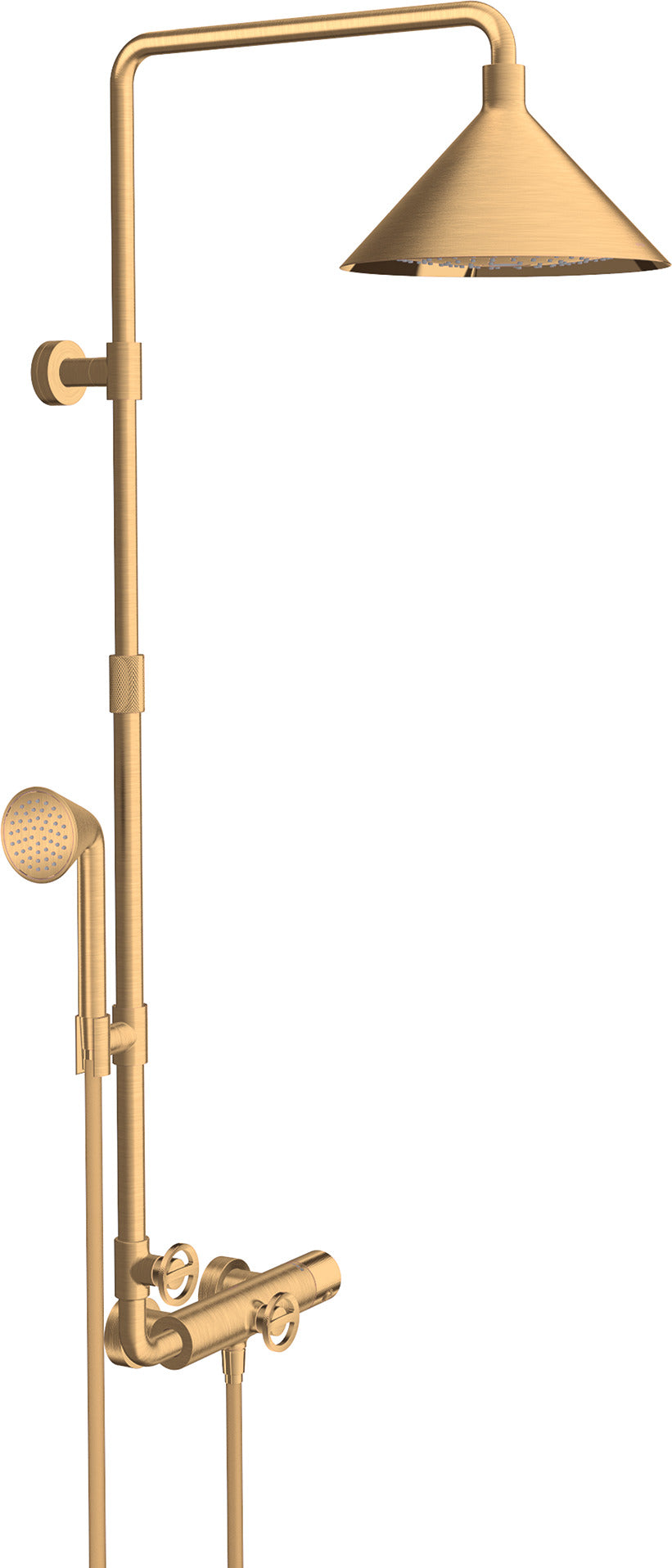 AXOR Showers/Front Showerpipe with thermostatic mixer and 2jet overhead shower 240
