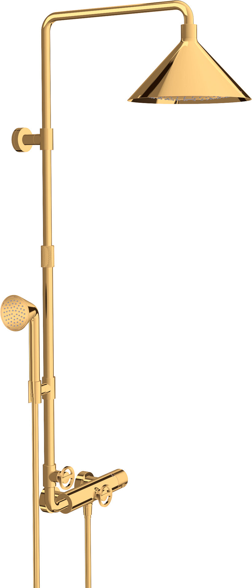 AXOR Showers/Front Showerpipe with thermostatic mixer and 2jet overhead shower 240