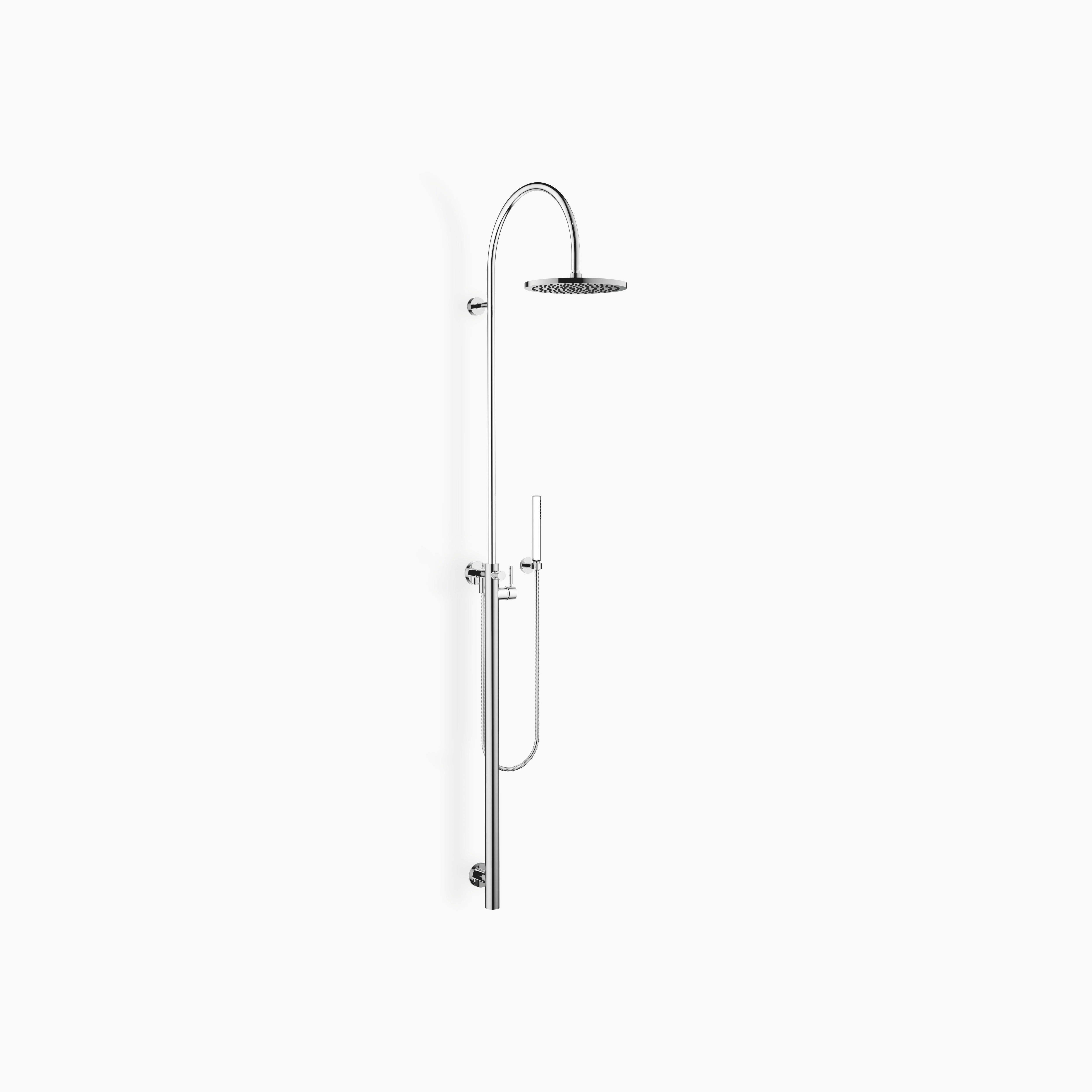 Shower System With Single Lever Shower Mixer Without Hand Shower Chrome