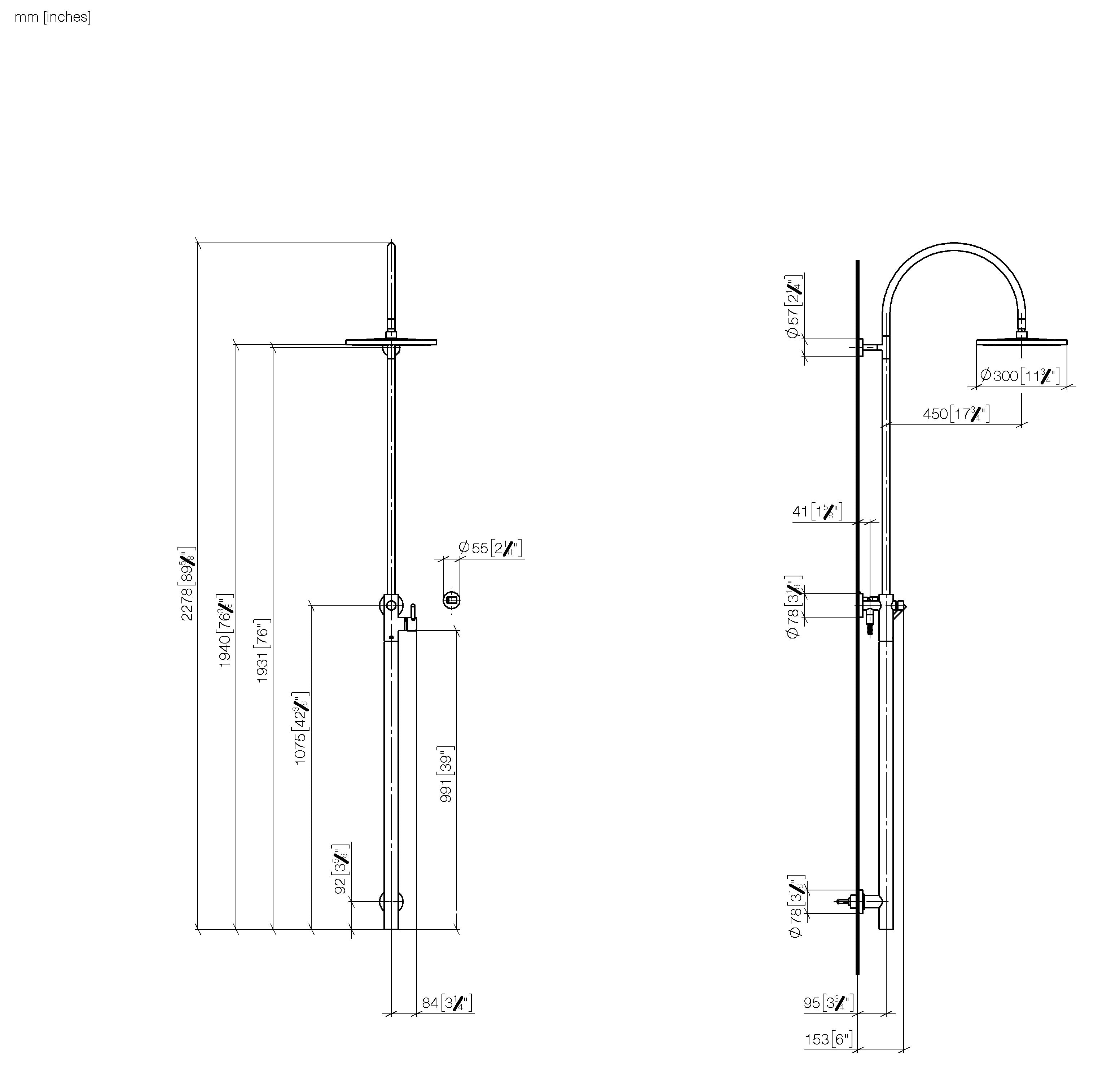 Shower System With Single Lever Shower Mixer Without Hand Shower Chrome