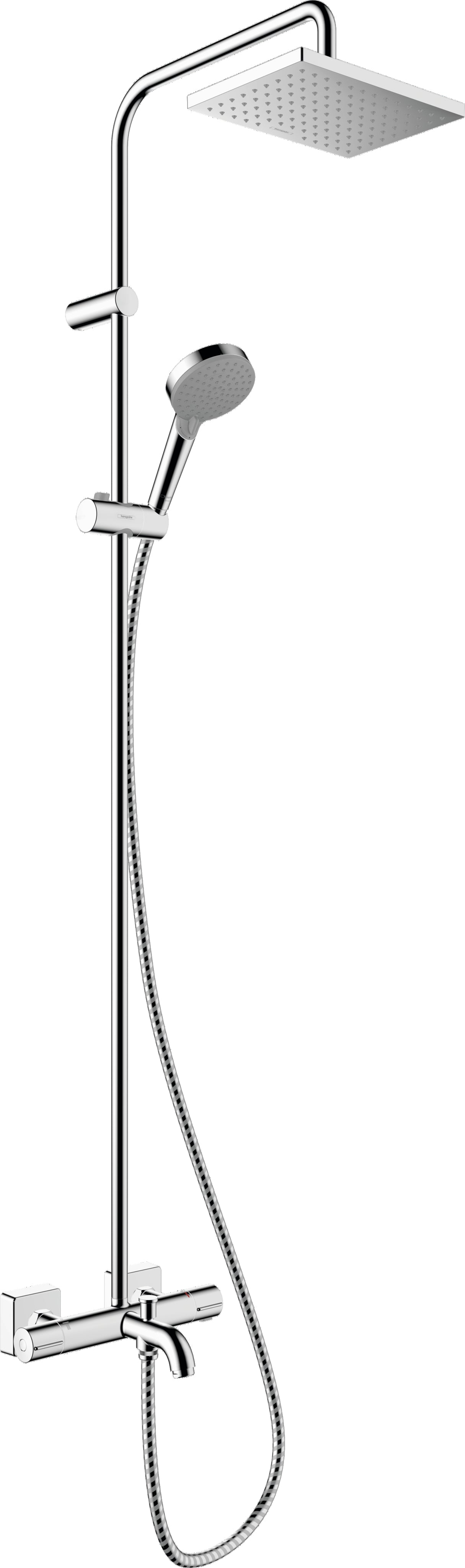 Vernis Shape Showerpipe 230 1jet with bath thermostat