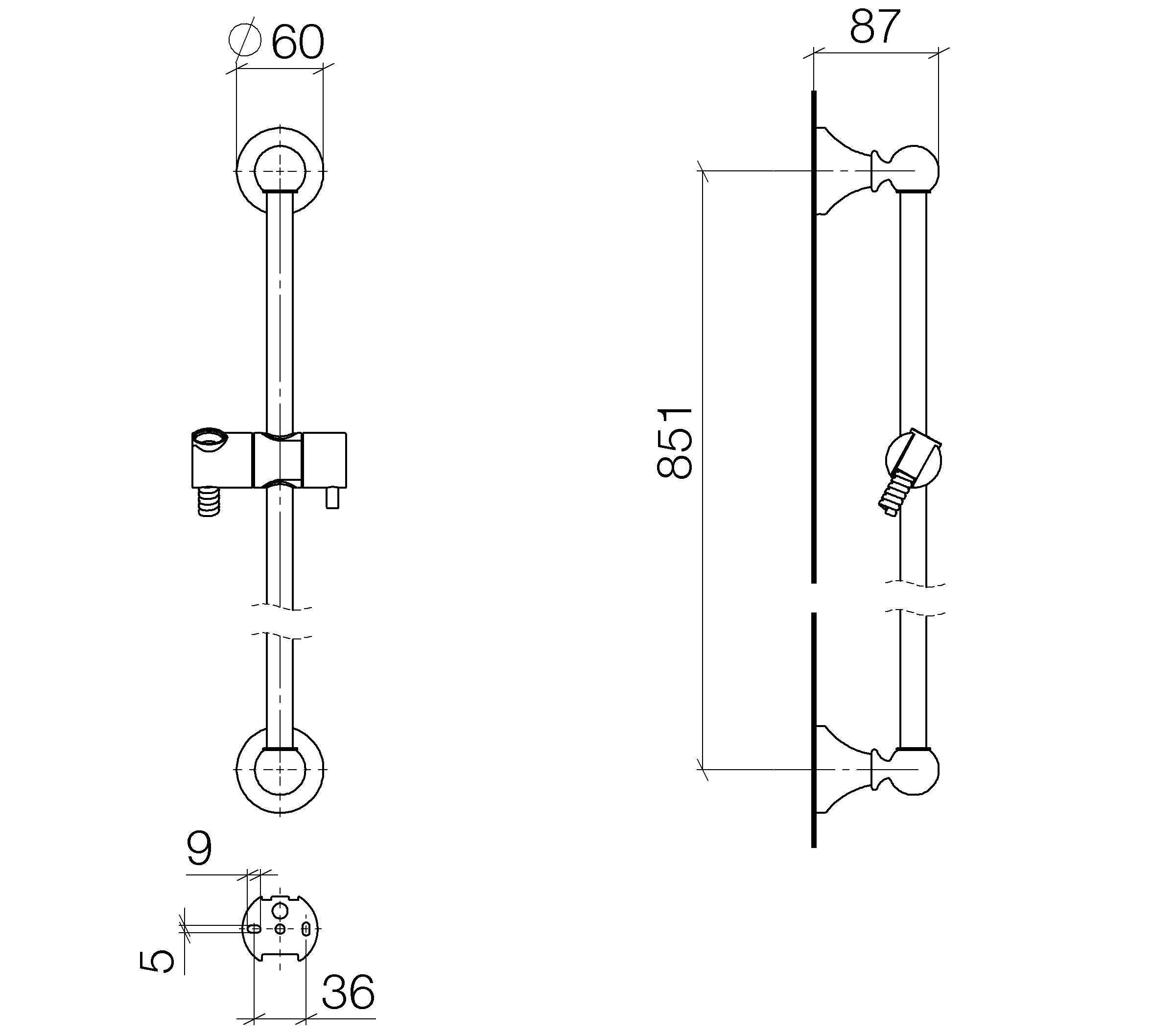 Madison Shower Set Chrome