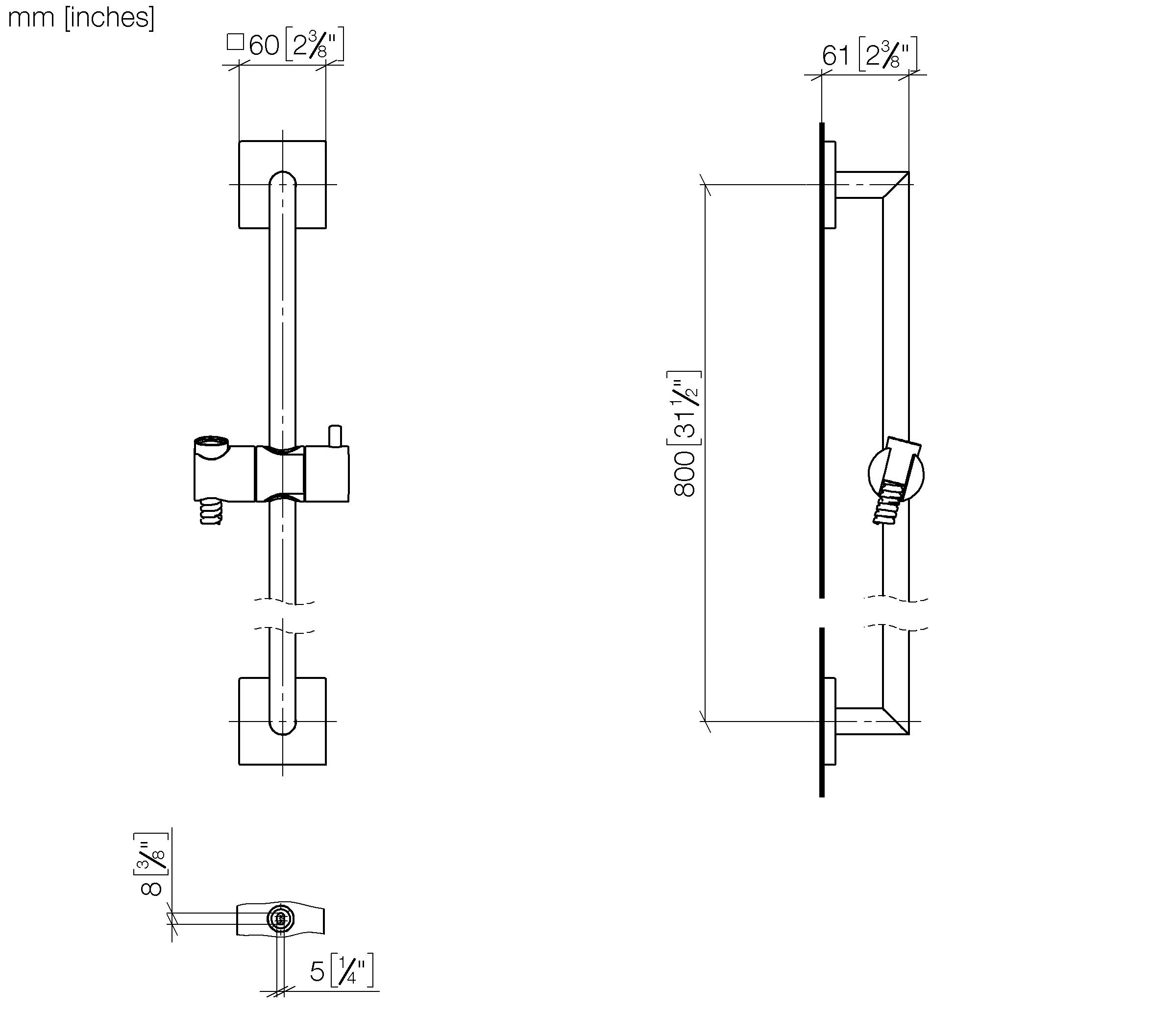 Shower Set Without Hand Shower Chrome III