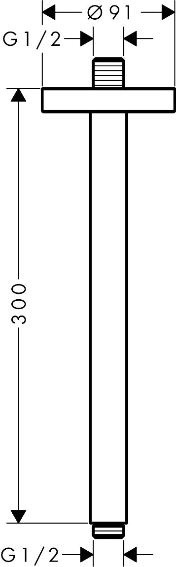 AXOR ShowerSolutions Ceiling connector 300 mm