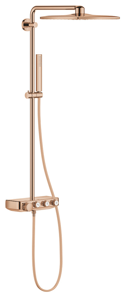 Euphoria SmartControl System 310 Cube Shower system with thermostat for wall mounting