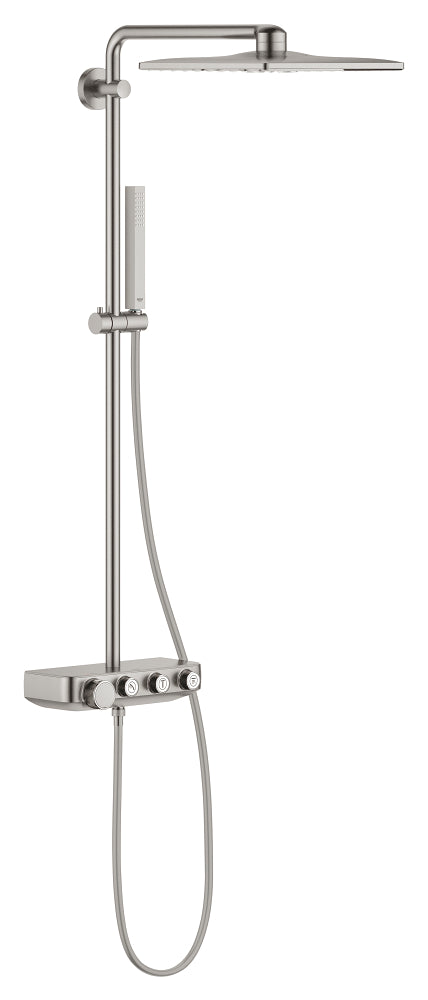 Euphoria SmartControl System 310 Cube Shower system with thermostat for wall mounting
