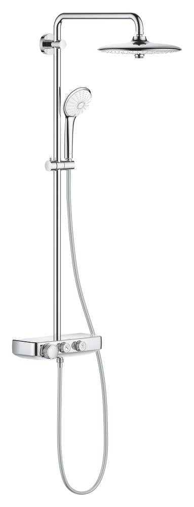 Euphoria SmartControl System 260 Shower system with thermostat for wall mounting