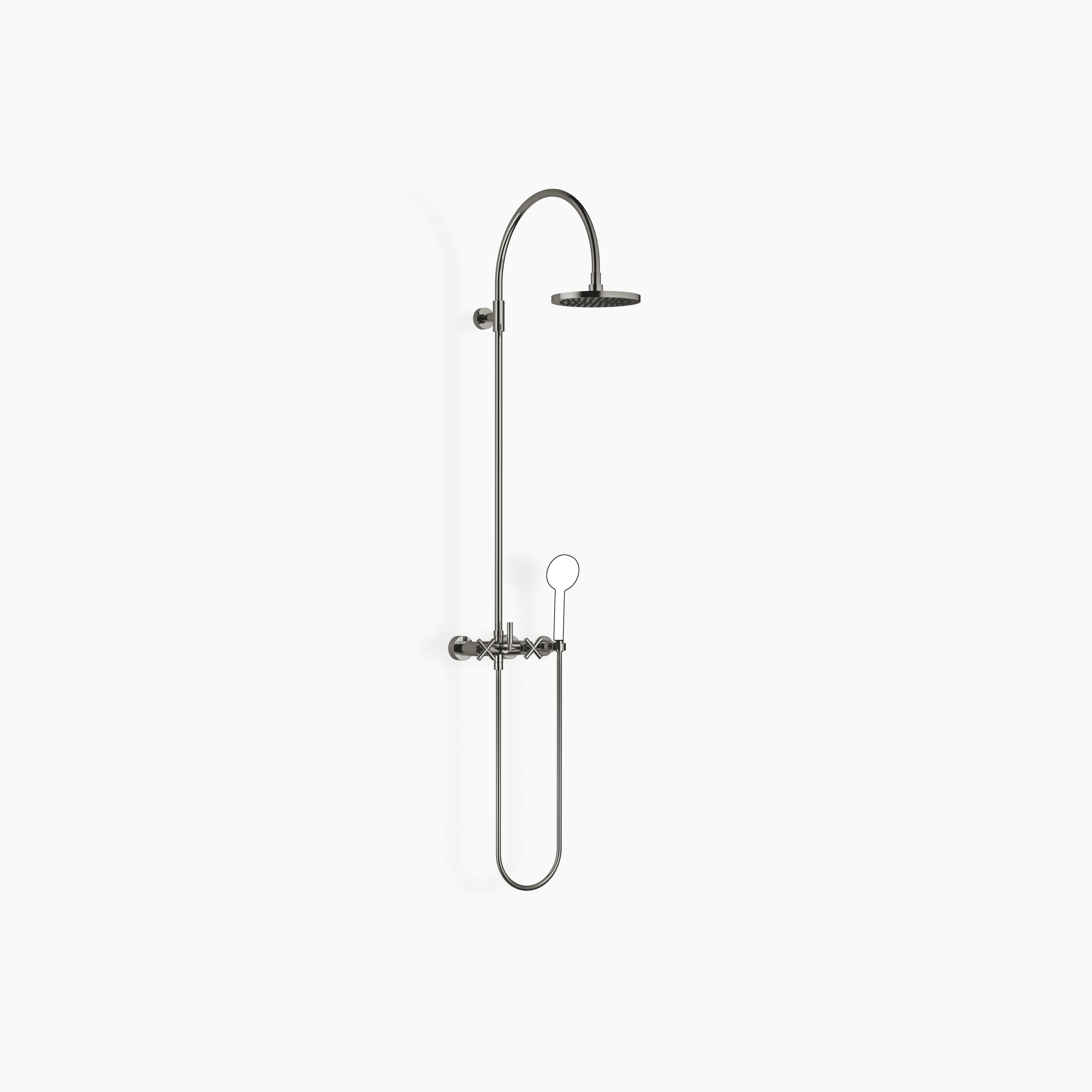 Tara Showerpipe With Shower Mixer Without Hand Shower Flowreduce 220 mm Chrome