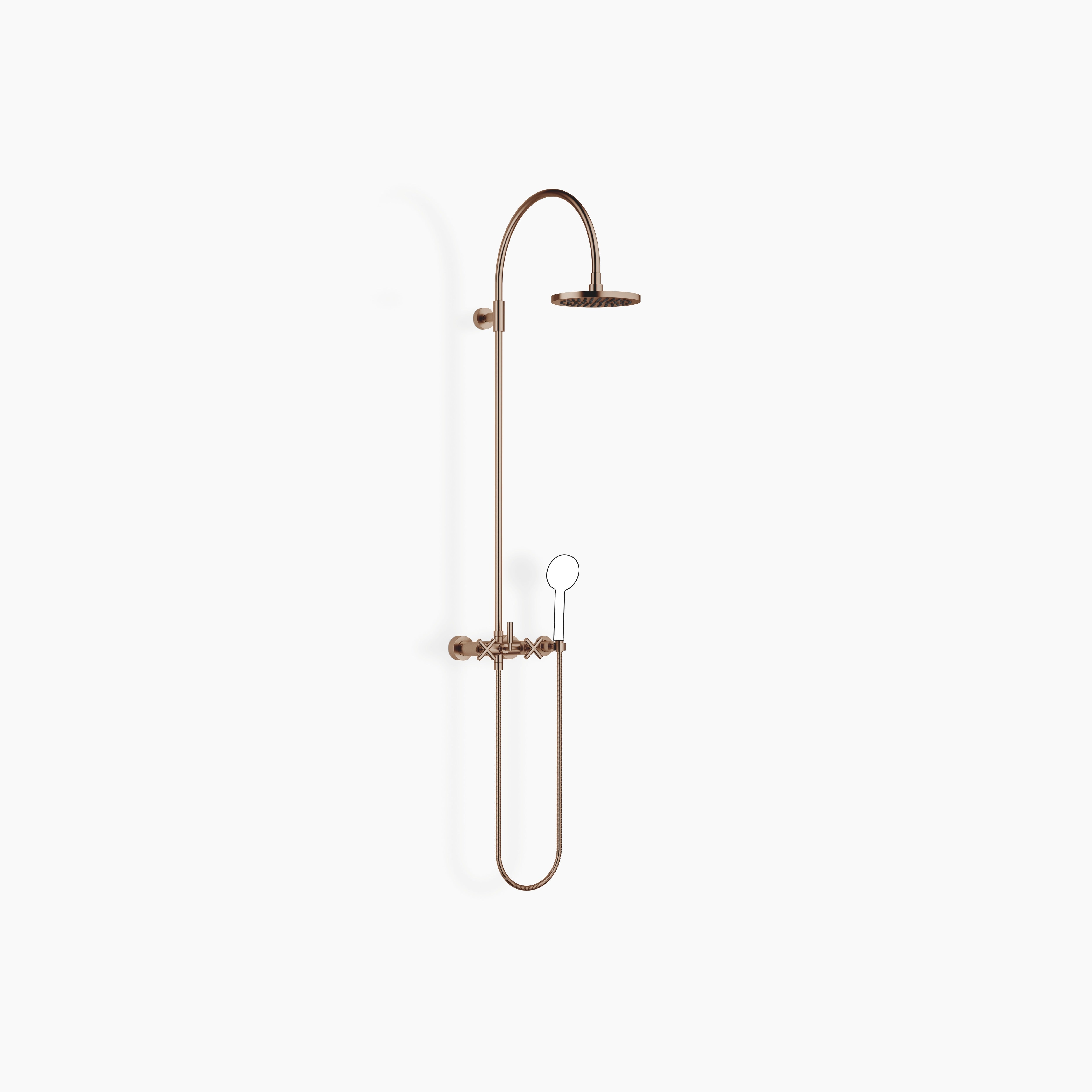 Tara Showerpipe With Shower Mixer Without Hand Shower Flowreduce 220 mm Chrome