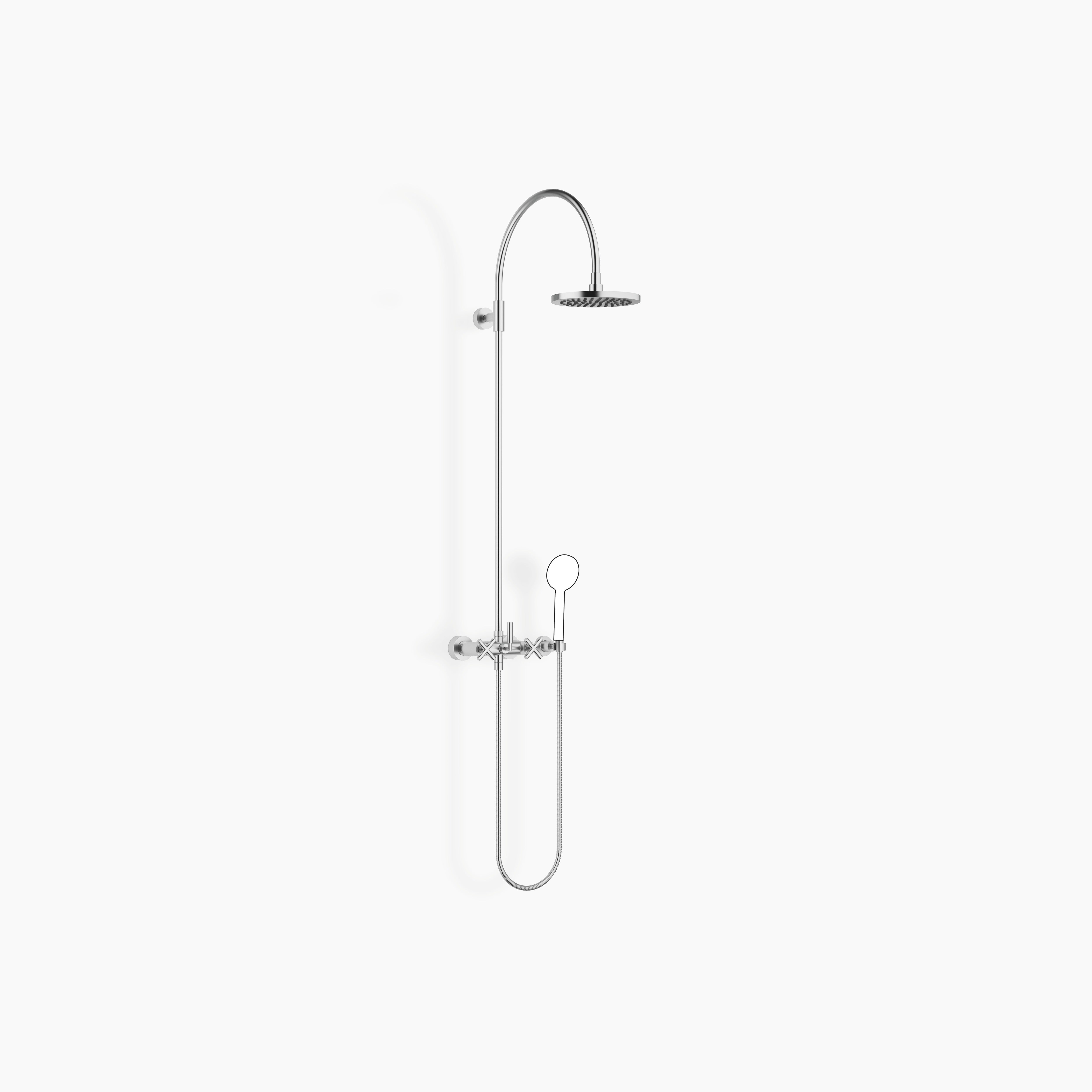 Tara Showerpipe With Shower Mixer Without Hand Shower Flowreduce 220 mm Chrome