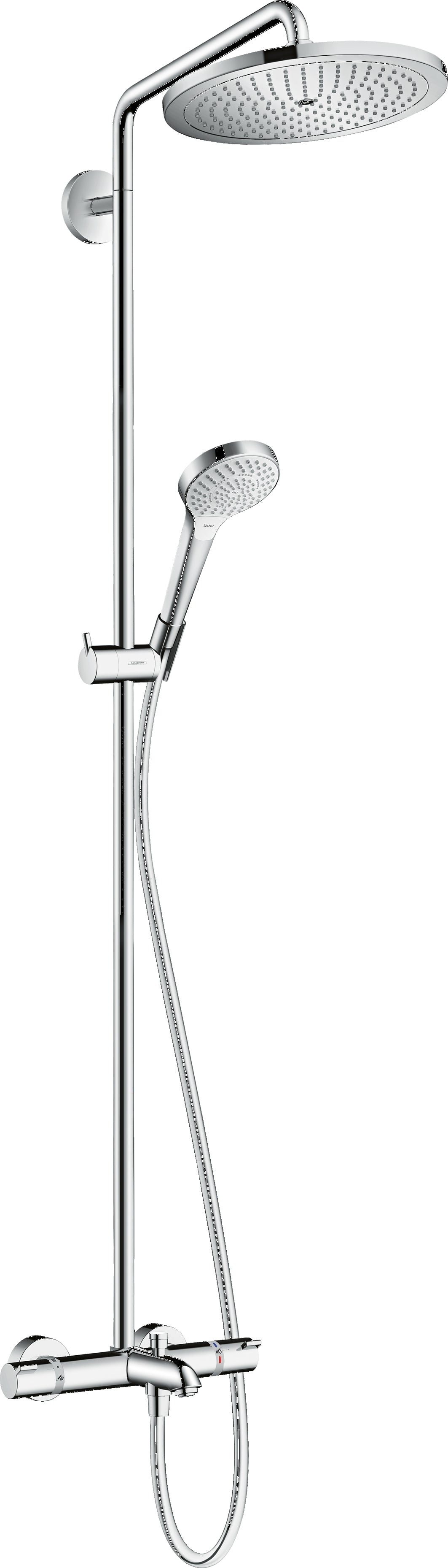 Croma Select S Showerpipe 280 1jet with thermostatic bath mixer