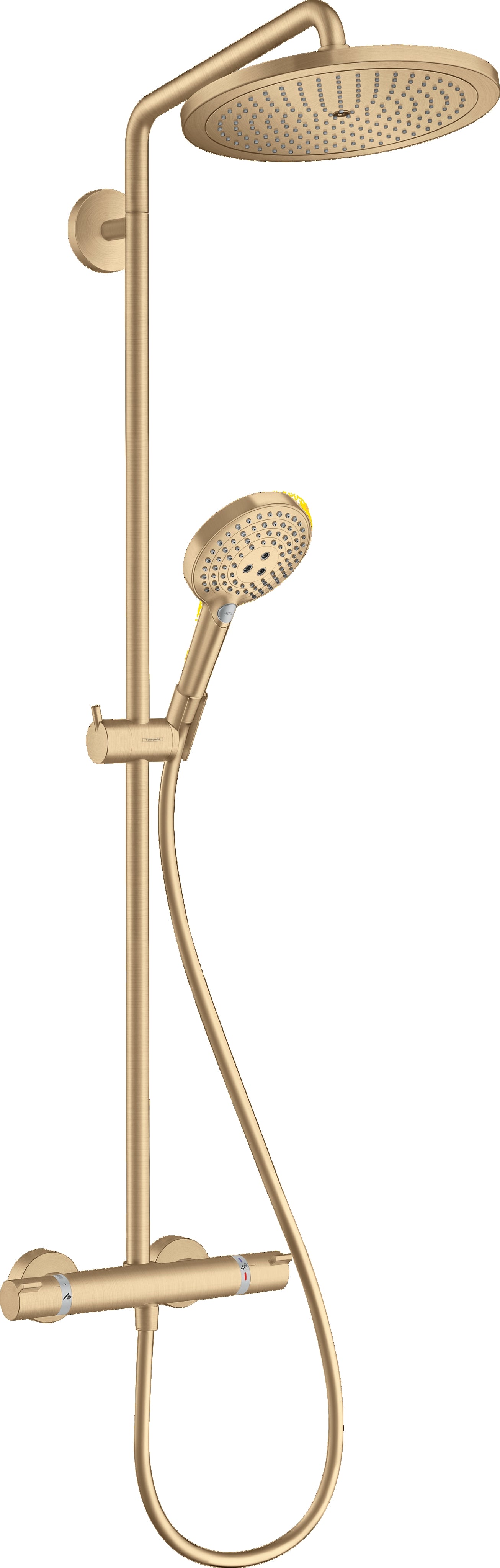 Croma Select S Showerpipe 280 1jet EcoSmart with thermostat and hand shower Raindance Select S 120 3jet