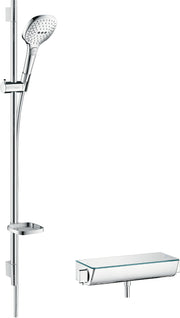 Raindance Select E Shower system 120 3jet with Ecostat Select thermostatic mixer and shower rail 90 cm