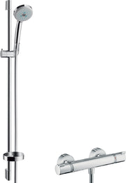 Croma 100 Shower system Multi with Ecostat Comfort thermostatic mixer and shower rail 90 cm
