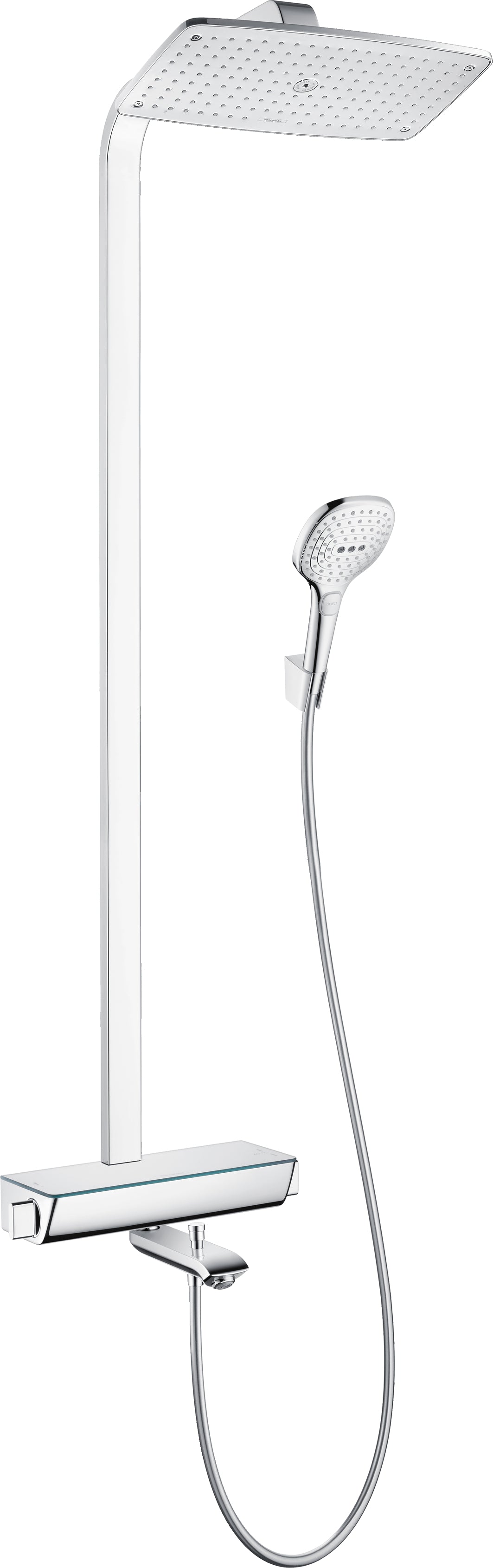 Raindance E Showerpipe 360 1jet with thermostatic bath mixer