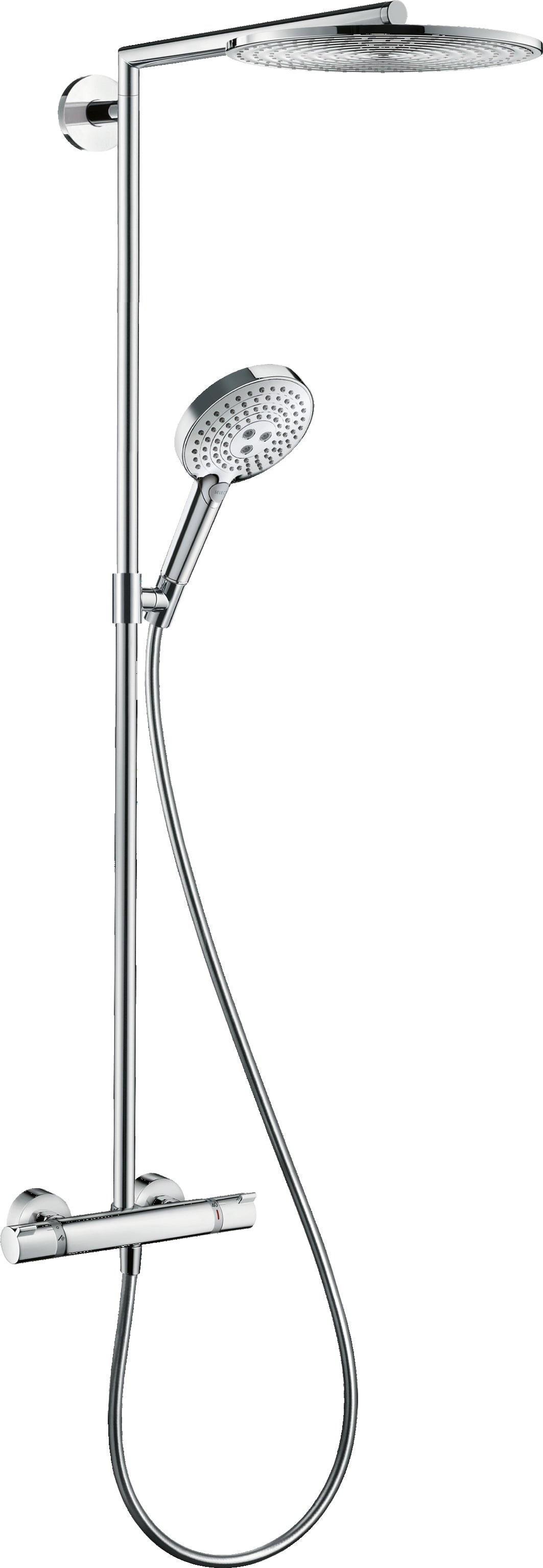 Raindance S Showerpipe 300 1jet with thermostatic shower mixer